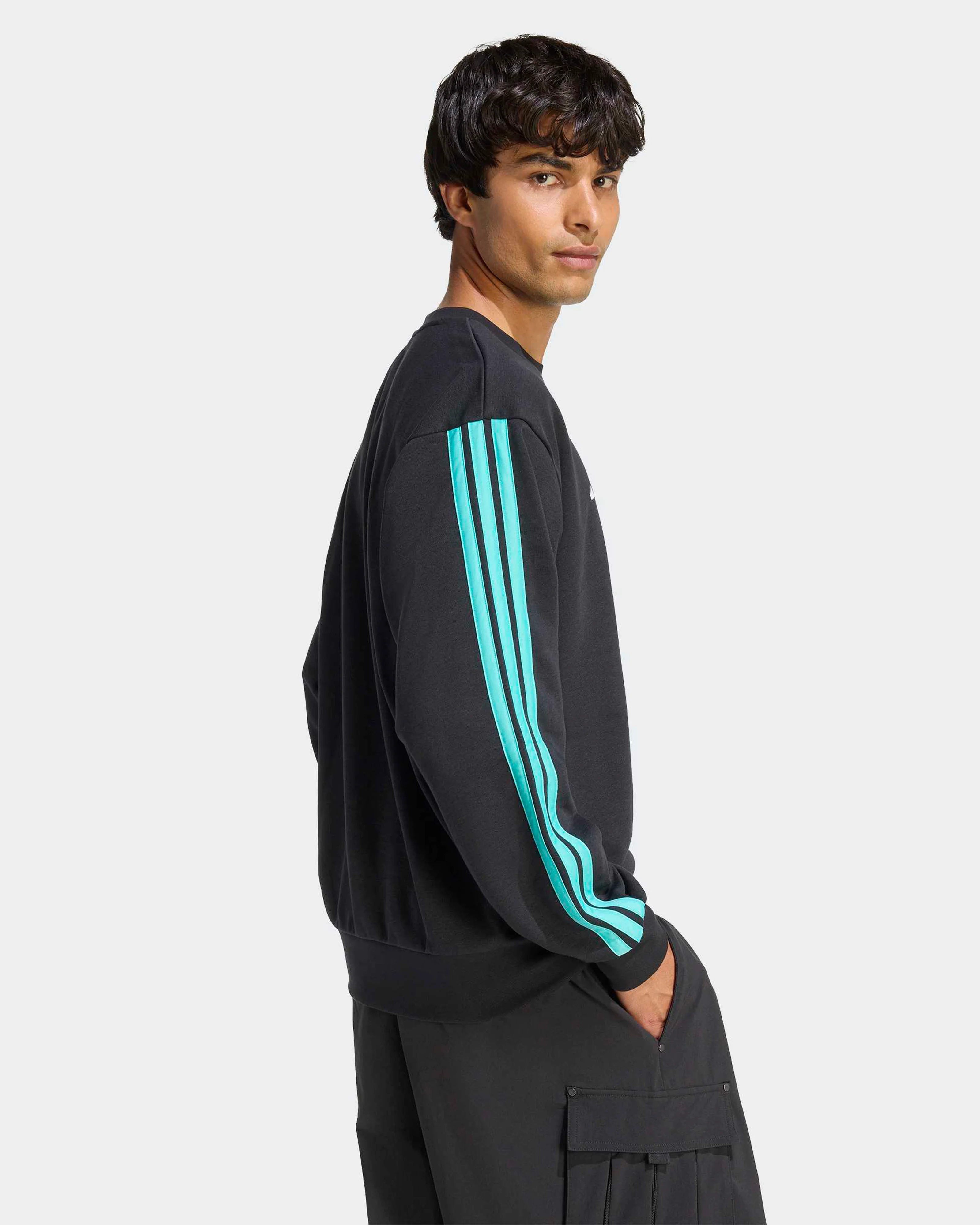 Mens DNA Sweat Top Black - Image 2