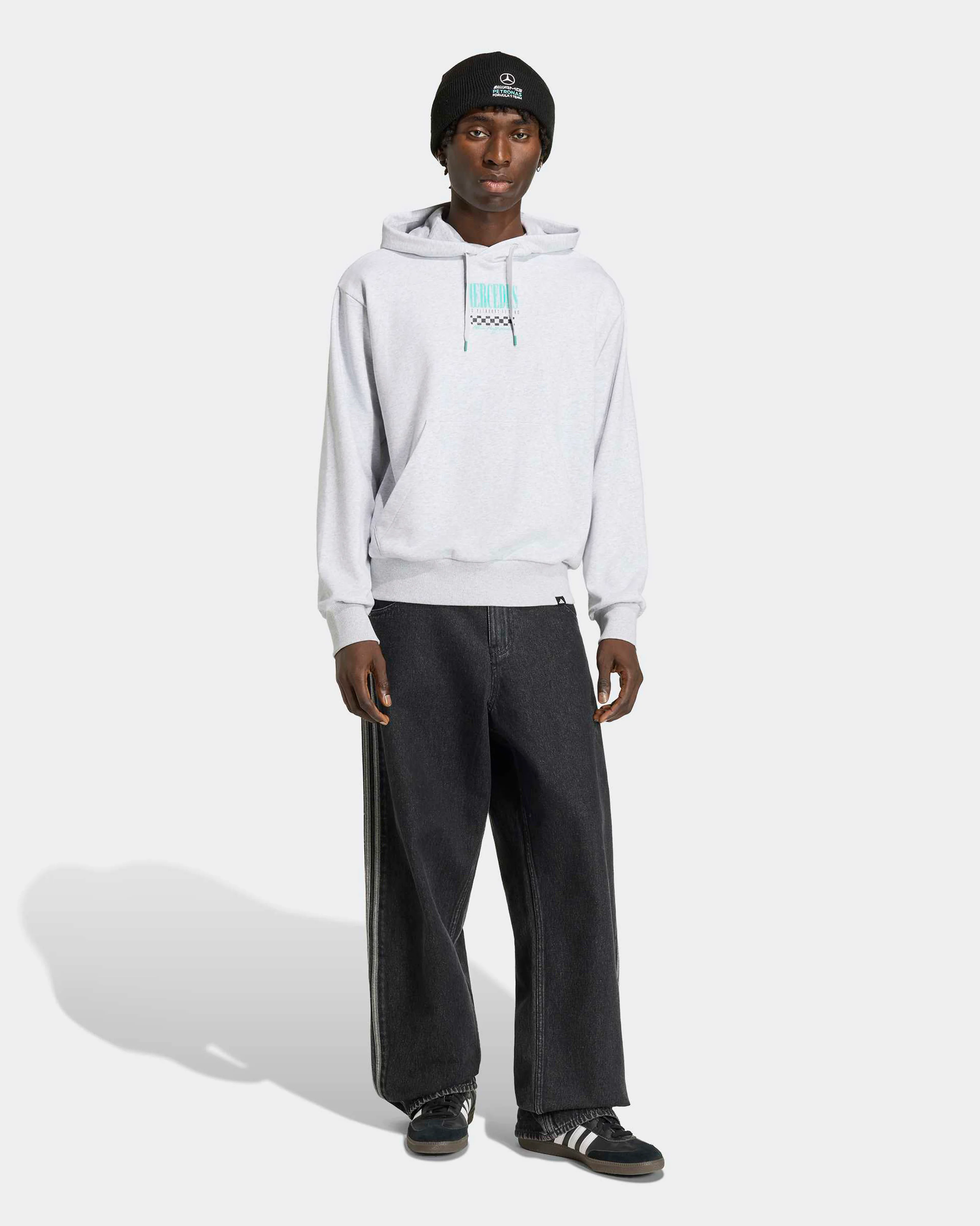 Mens Graphic Race Hoody Grey - Image 3