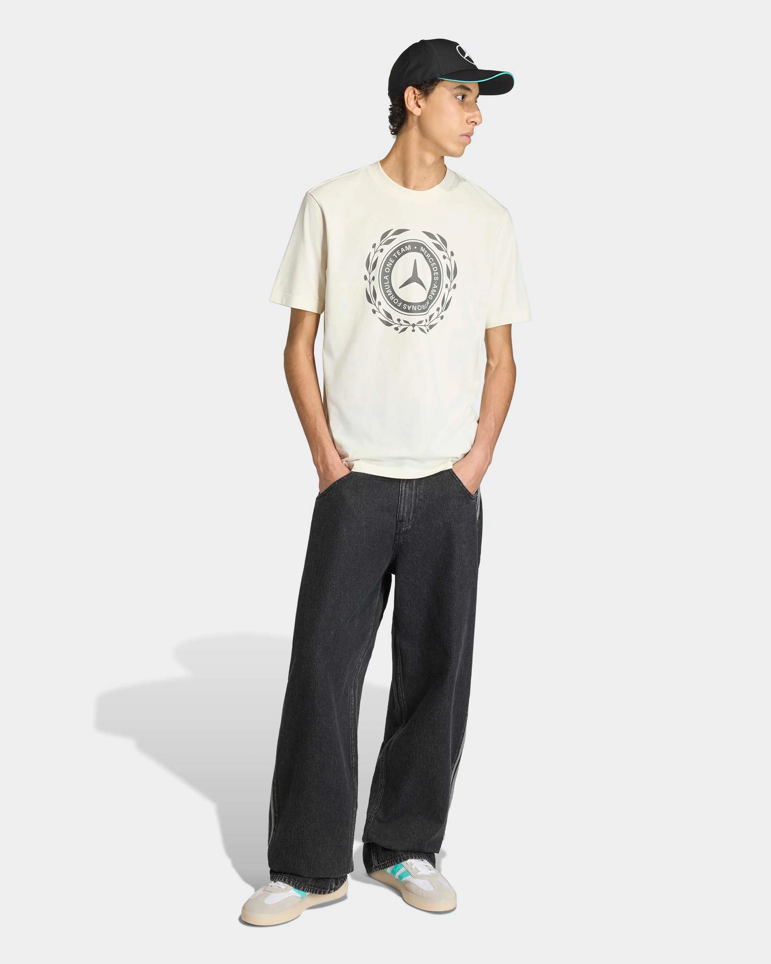 Mens Silver Arrows Heritage Logo T-shirt Off White - Image 3