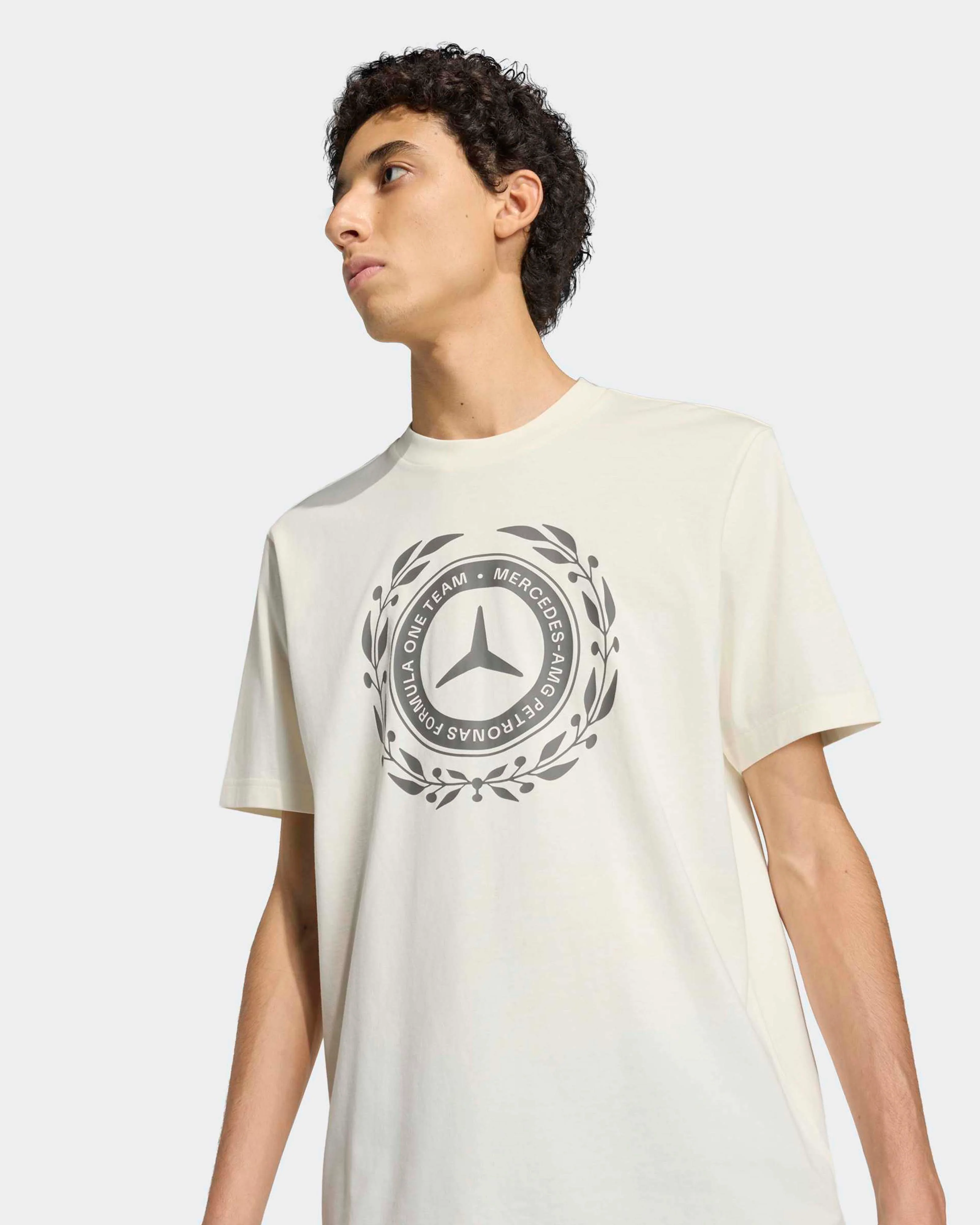 Mens Silver Arrows Heritage Logo T-shirt Off White - Image 4