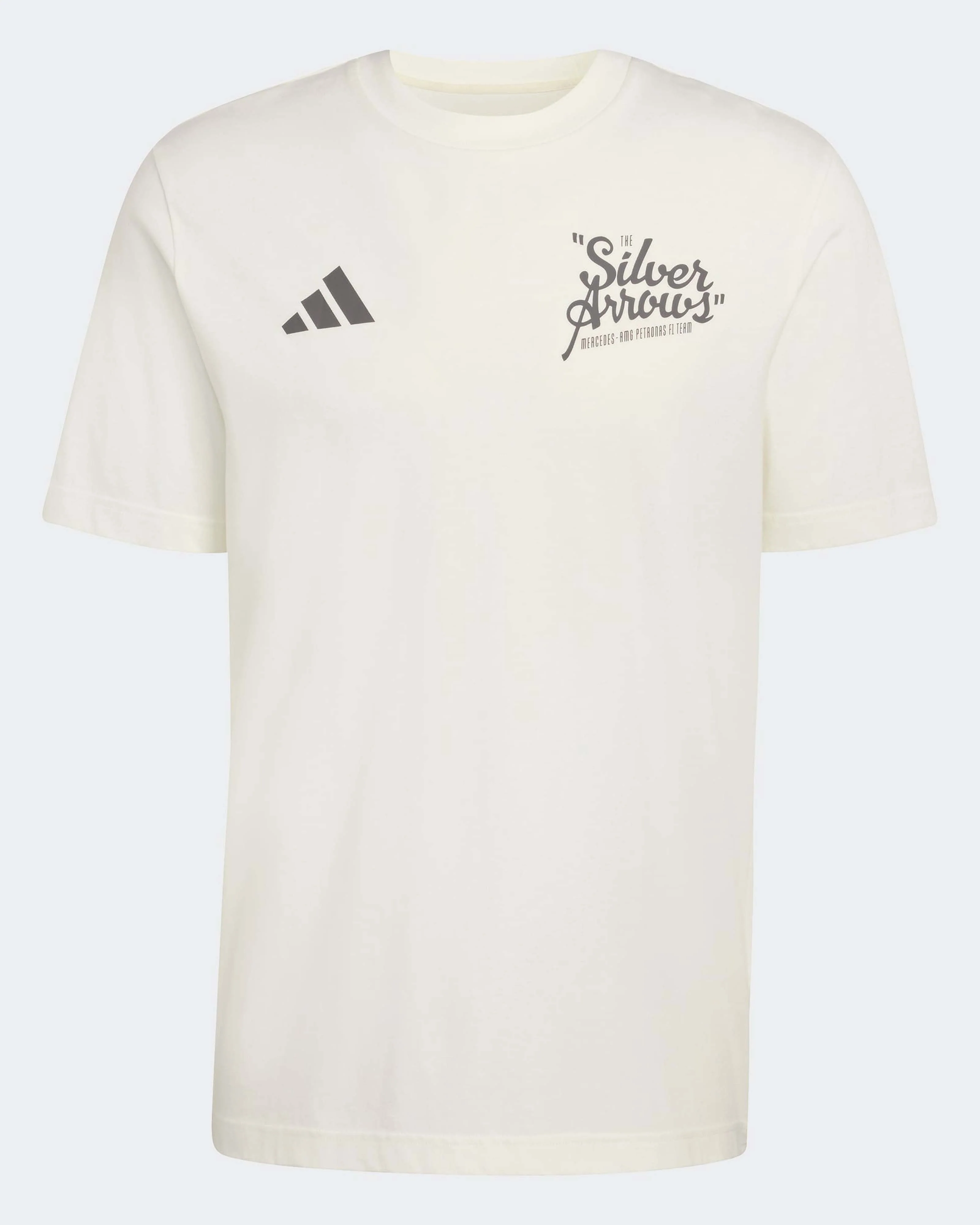 Mens Silver Arrows Heritage Slogan T-shirt Off White - Image 6