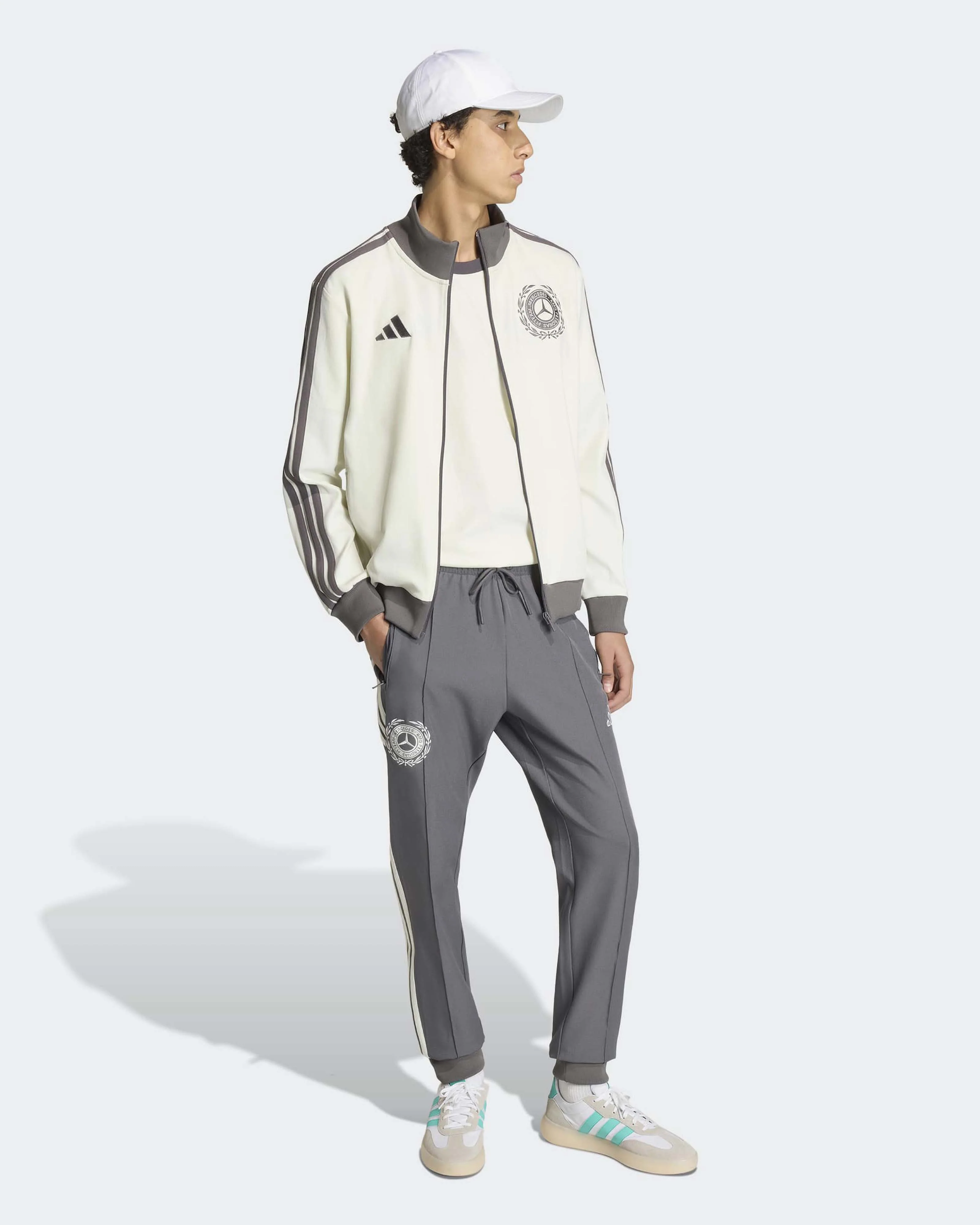 Mens Silver Arrows Icon Track Top Off White - Image 3