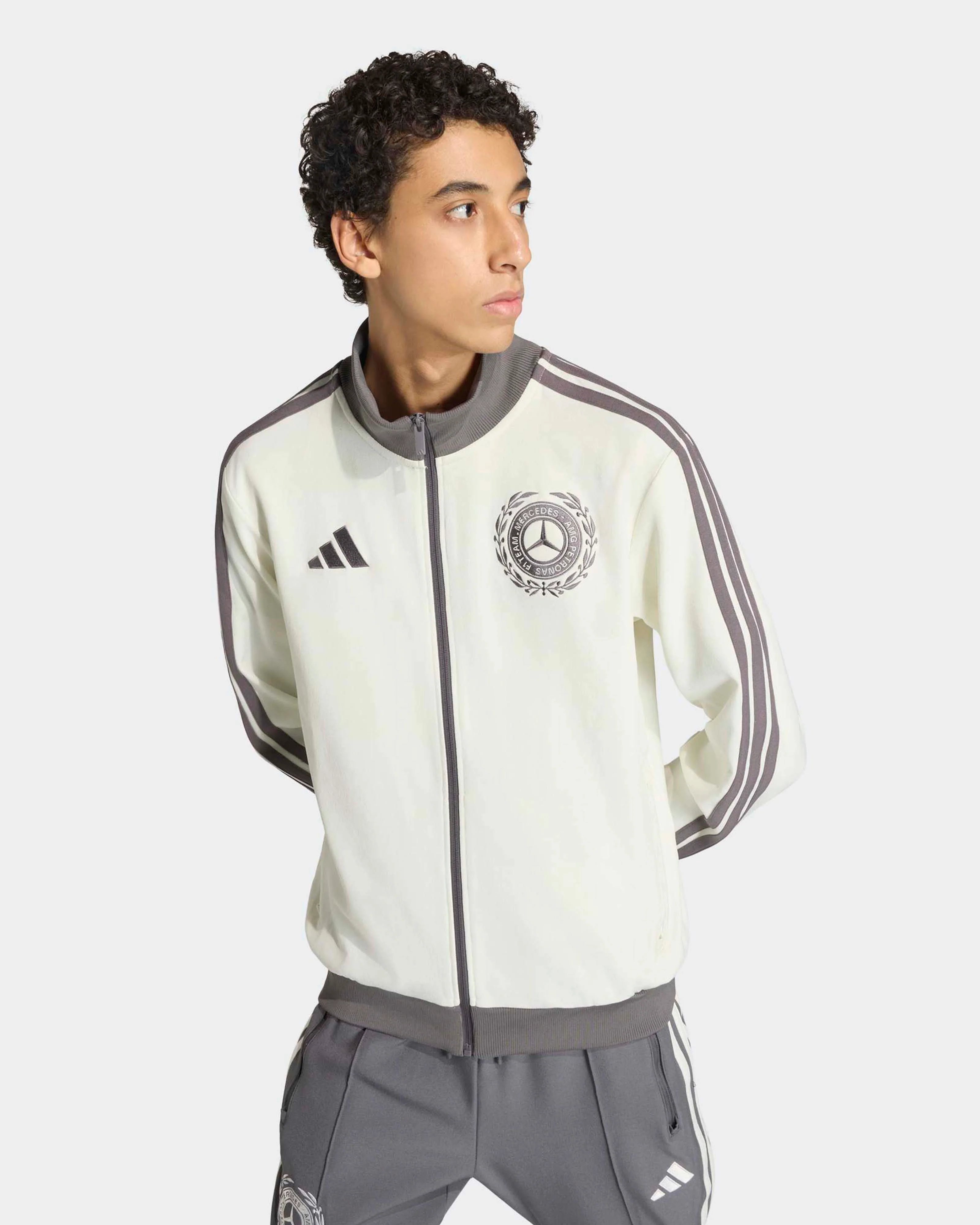Mens Silver Arrows Icon Track Top Off White - Image 4