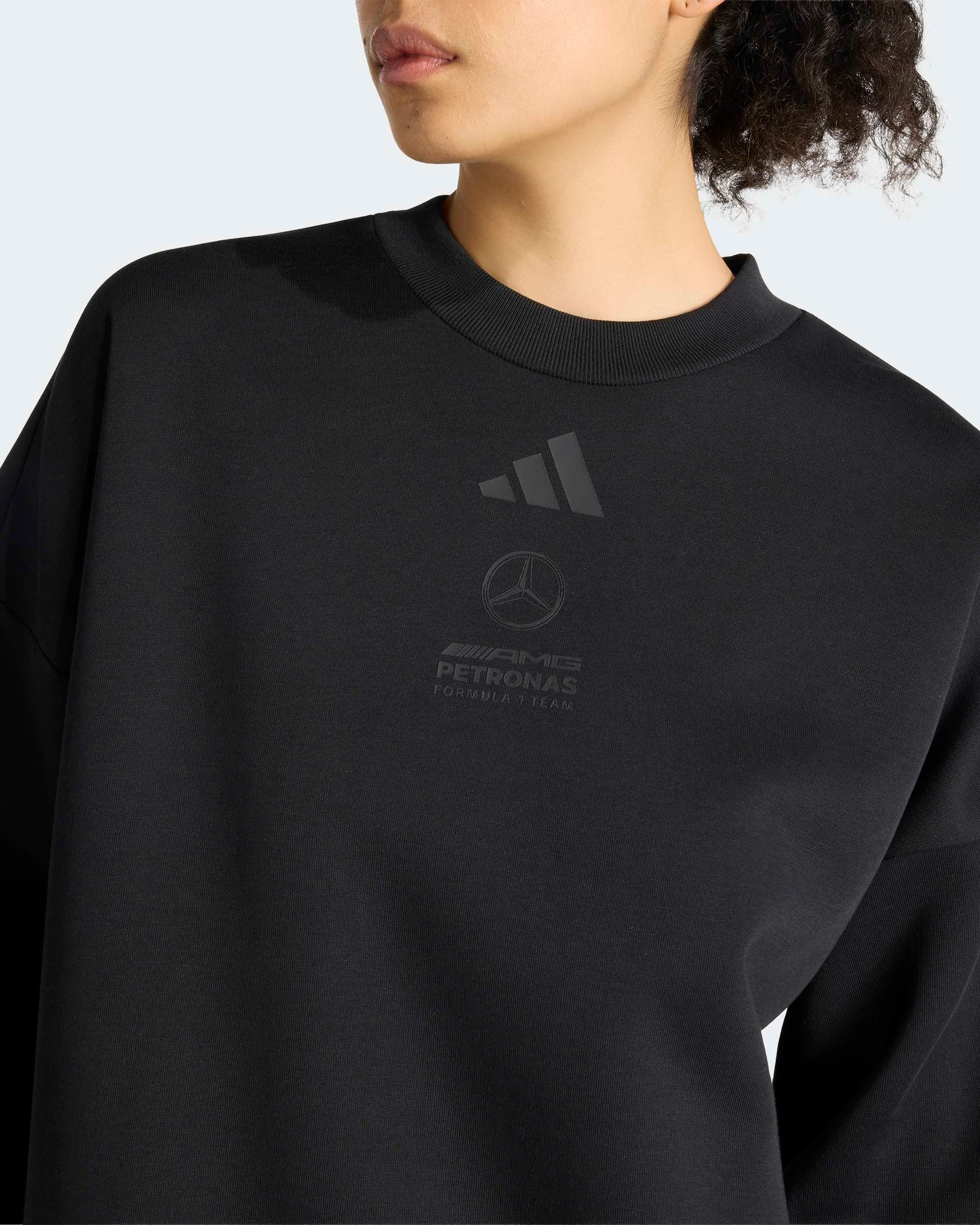 Womens Lights Out Sweat Top Black - Image 4