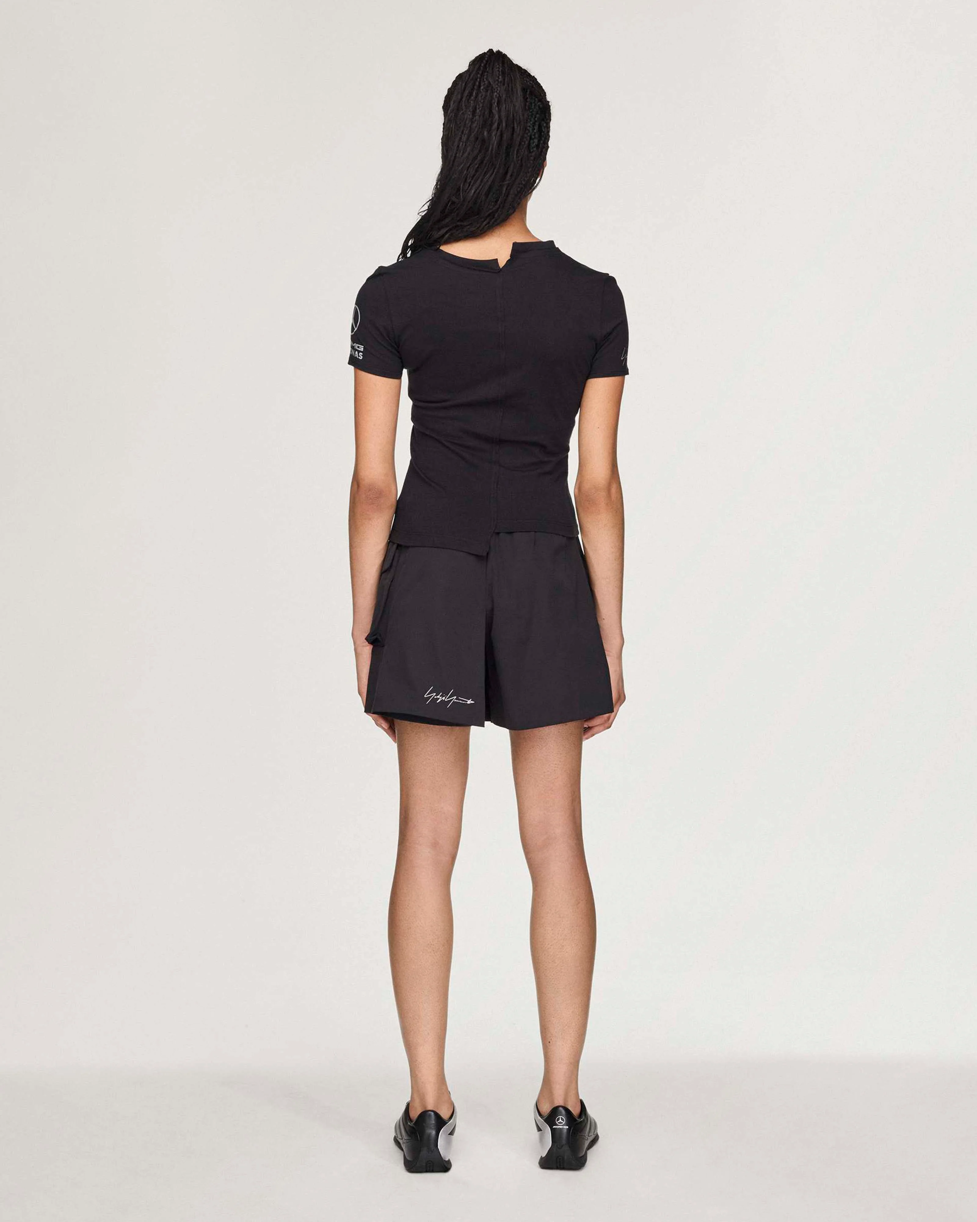 Womens Y-3 Fitted T-shirt Black - Image 2