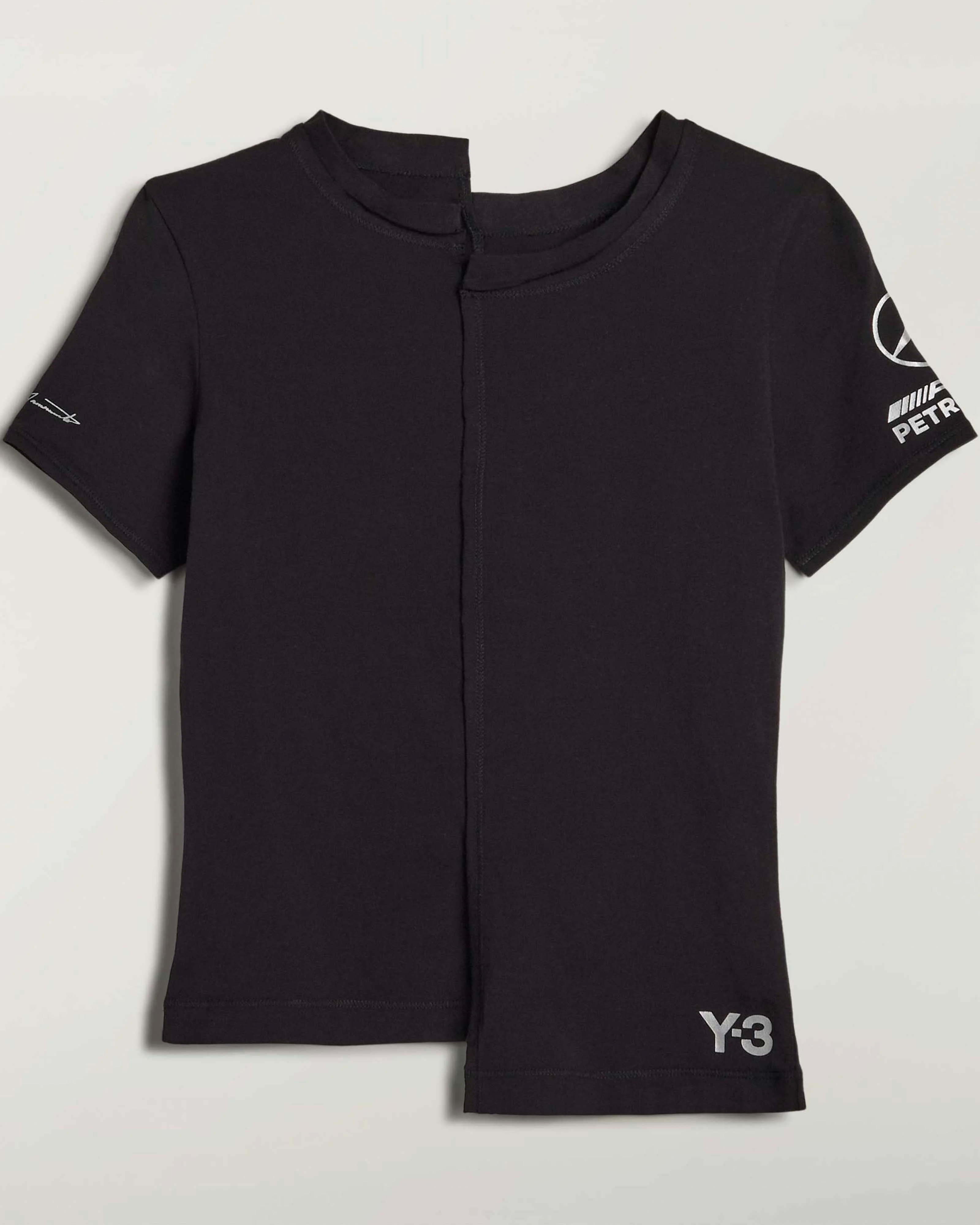 Womens Y-3 Fitted T-shirt Black - Image 7