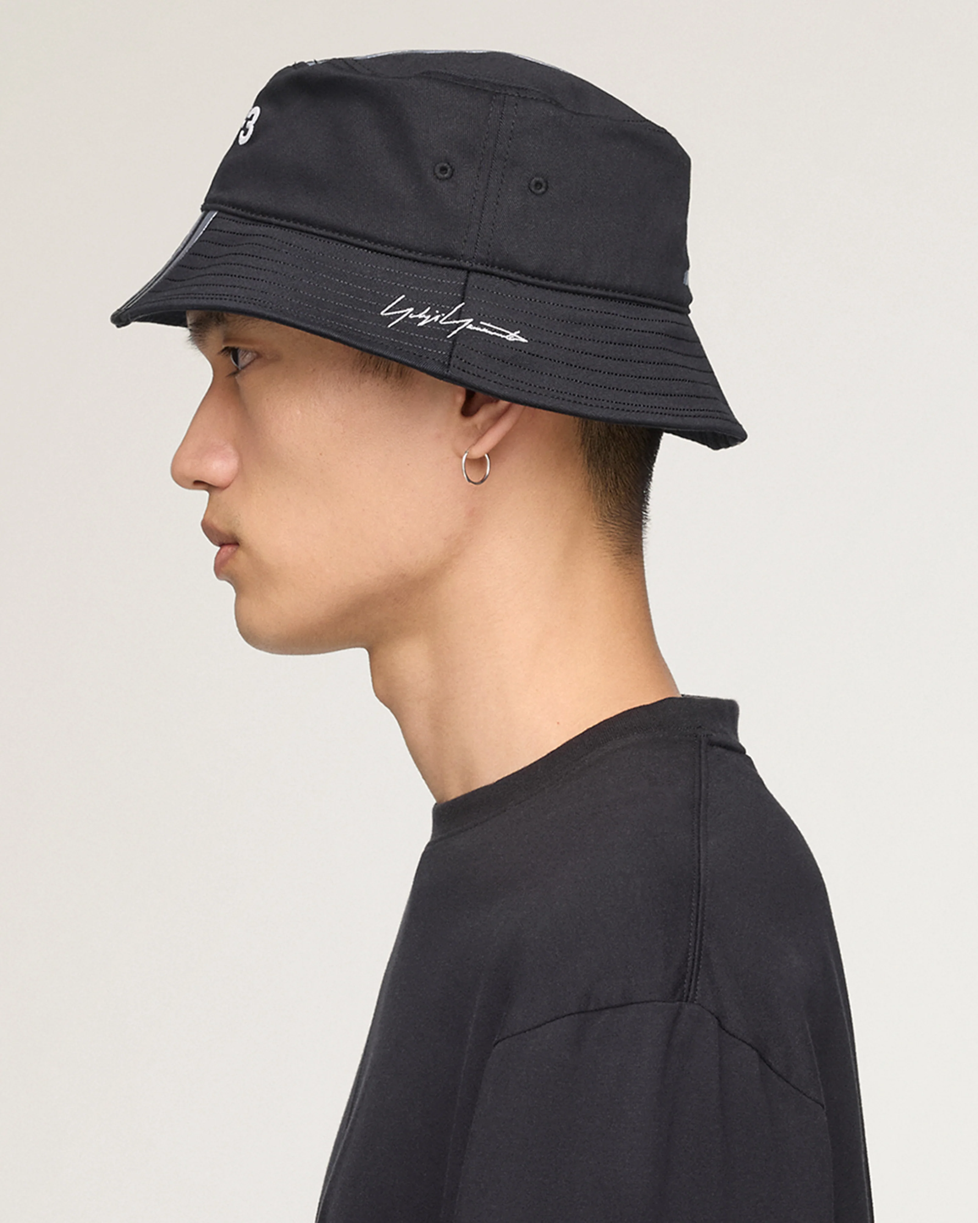 Y-3 Bucket Hat Black - Image 4