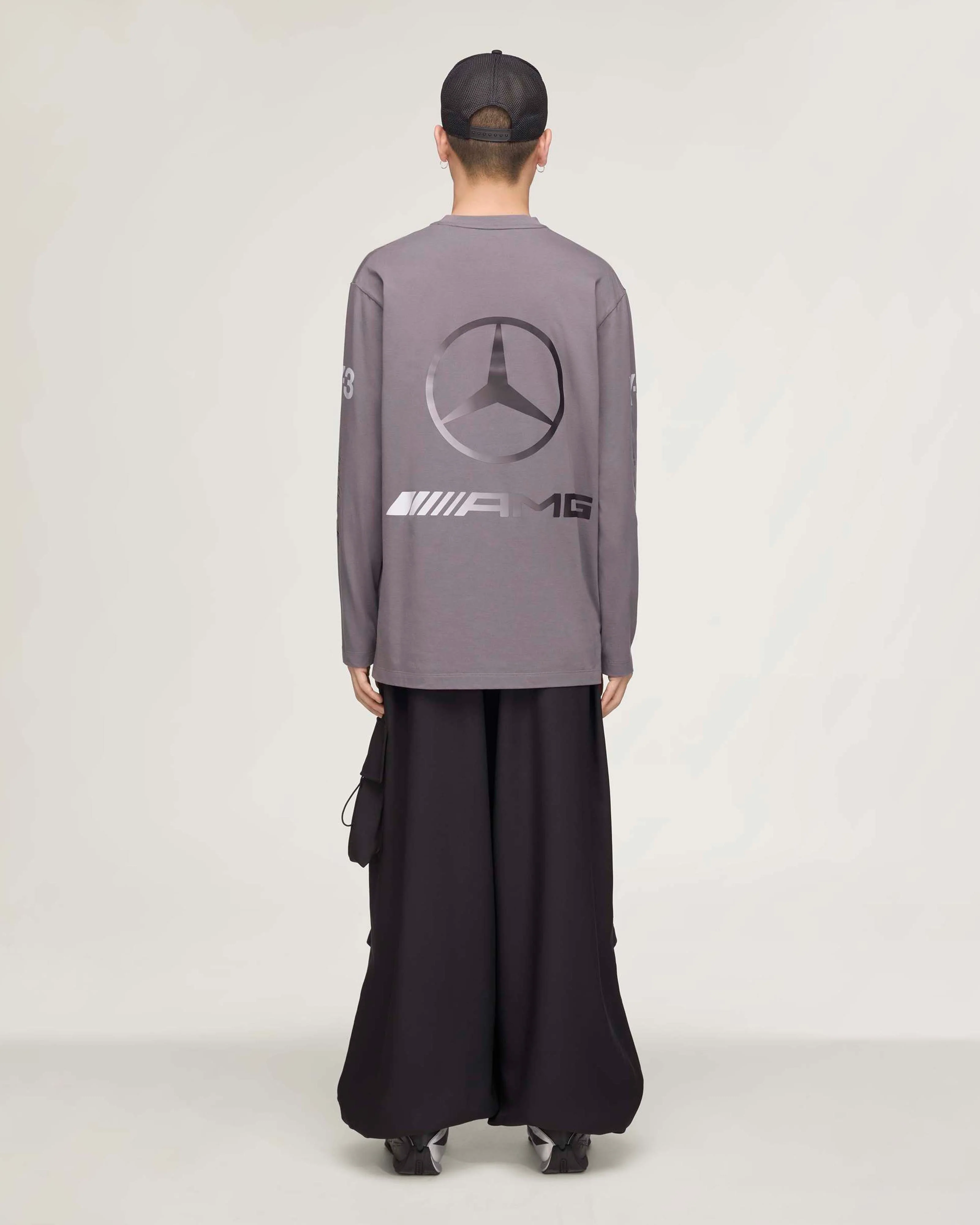Y-3 Chaos Long-Sleeve T-shirt Grey - Image 2