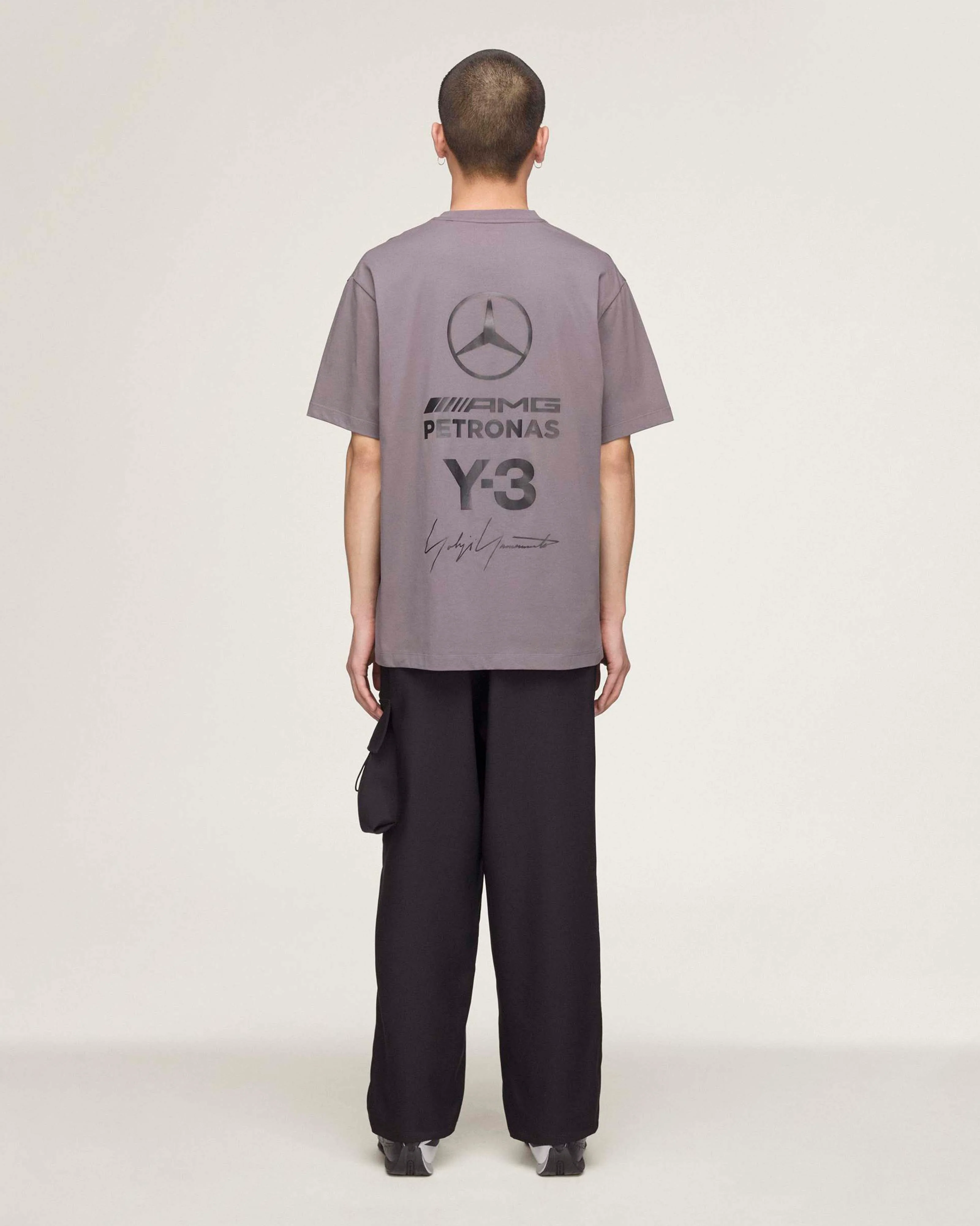 Y-3 Logo Short-Sleeve T-shirt Grey - Image 2