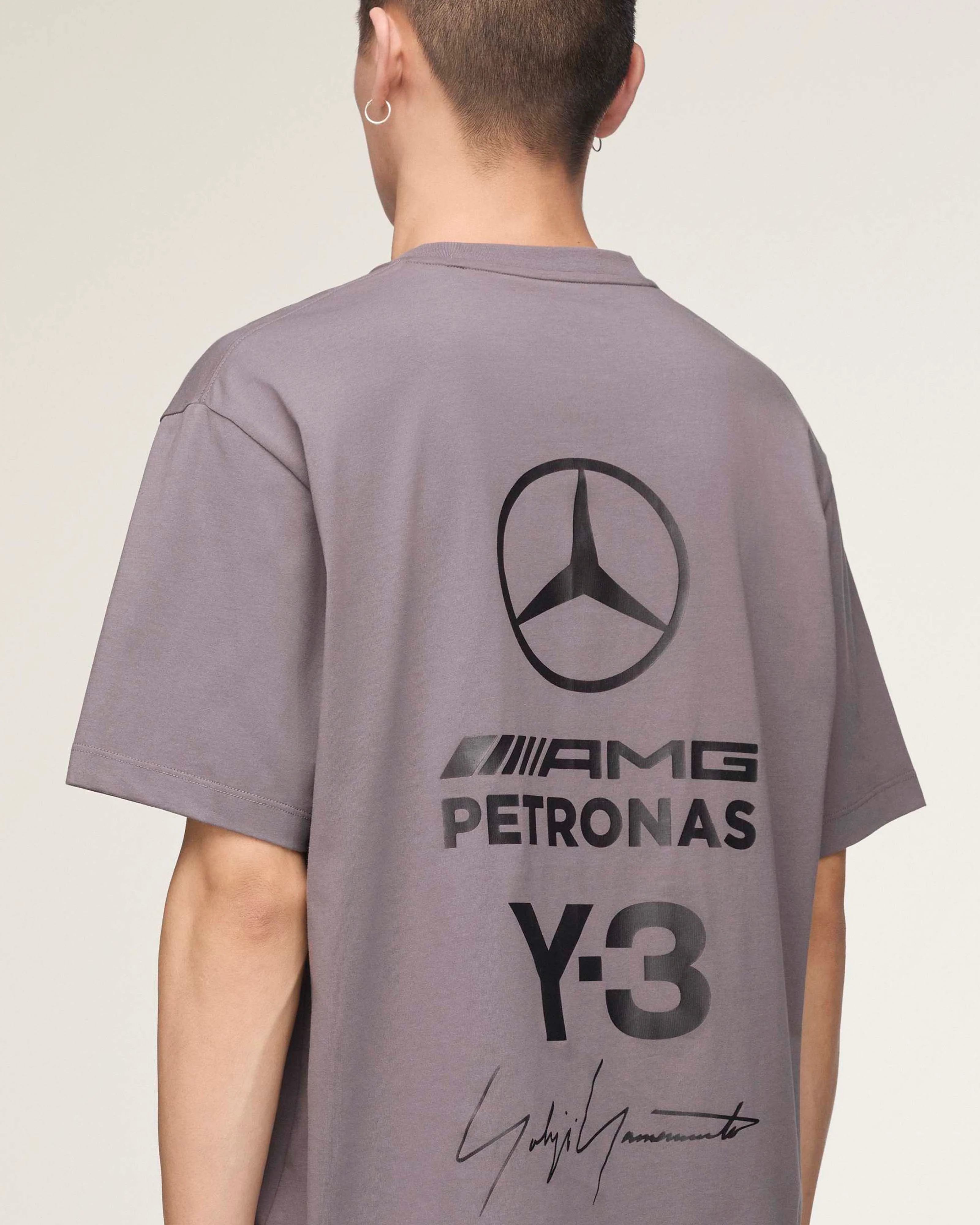 Y-3 Logo Short-Sleeve T-shirt Grey - Image 6