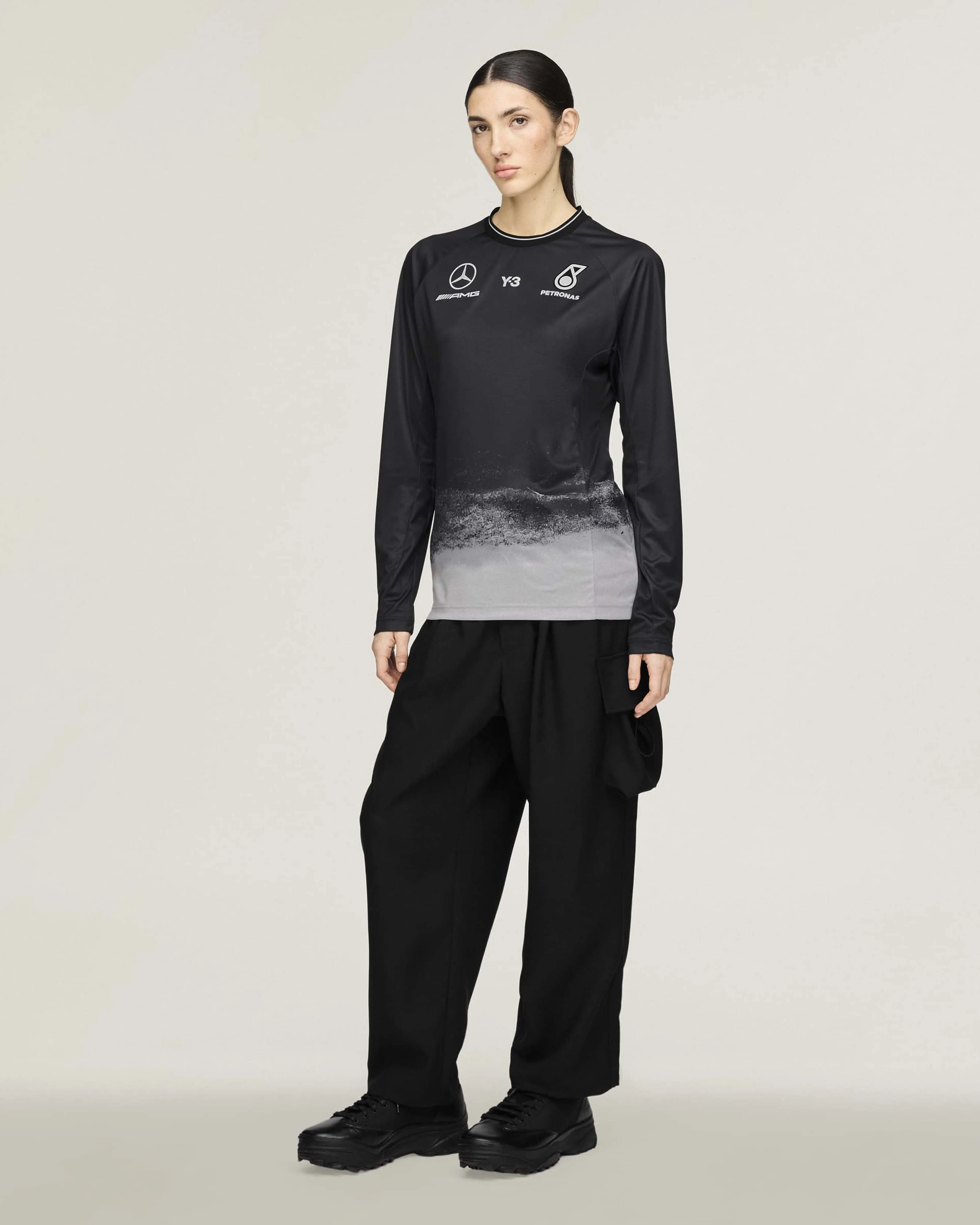 Y-3 Long-Sleeve Mechanics Tee Black - Image 5