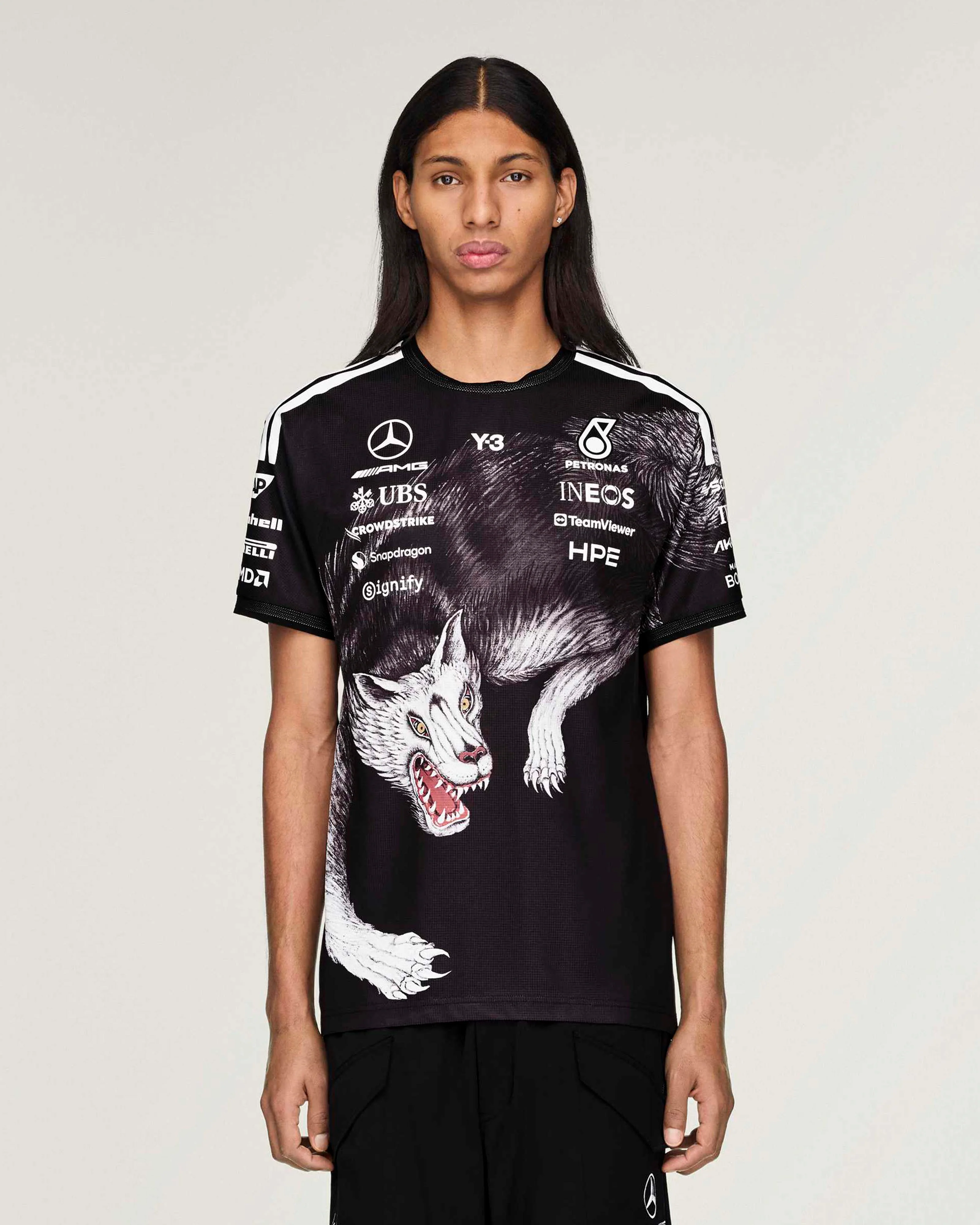 Y-3 Short-Sleeve Team Driver Tee Black - Image 2
