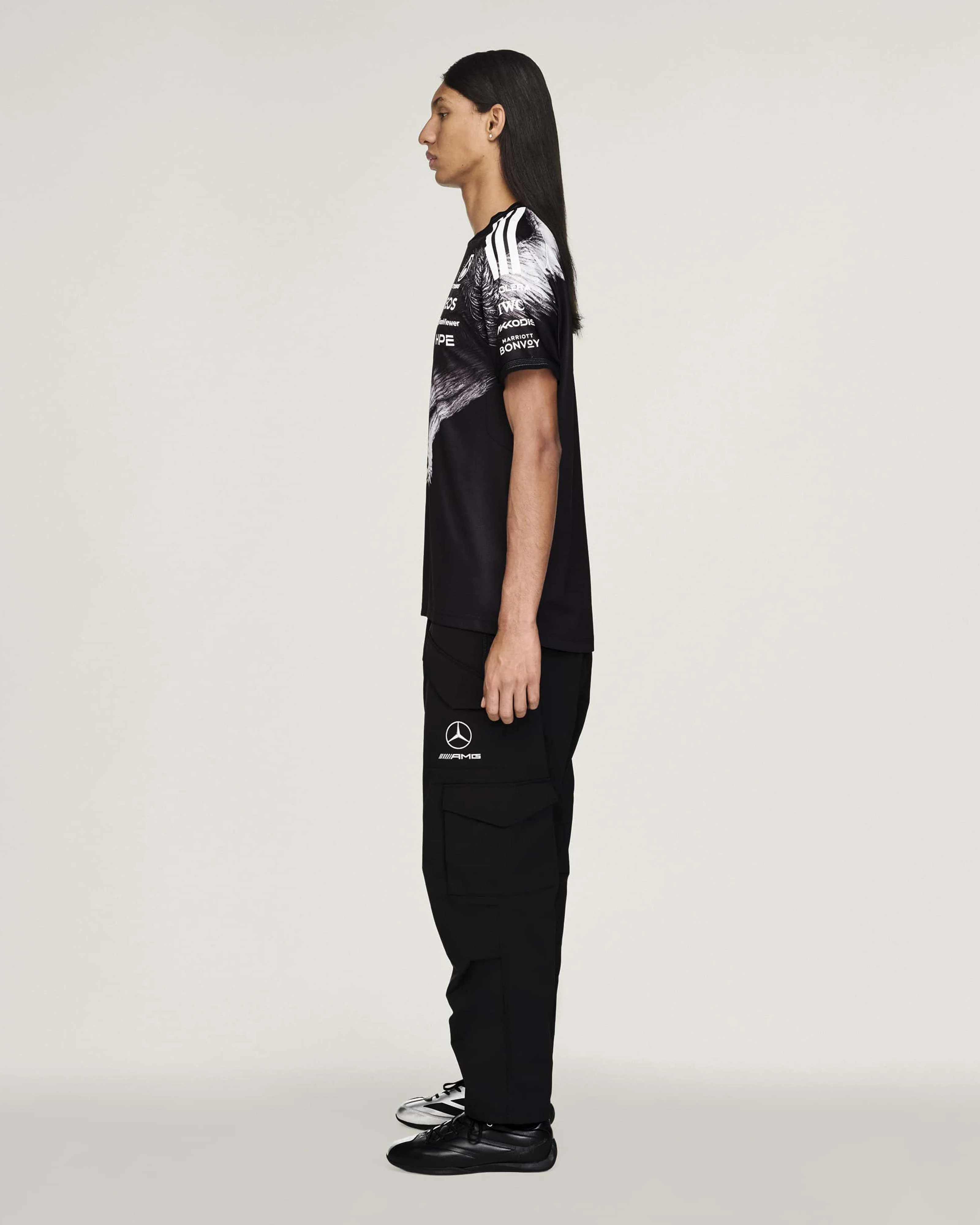 Y-3 Short-Sleeve Team Driver Tee Black - Image 4