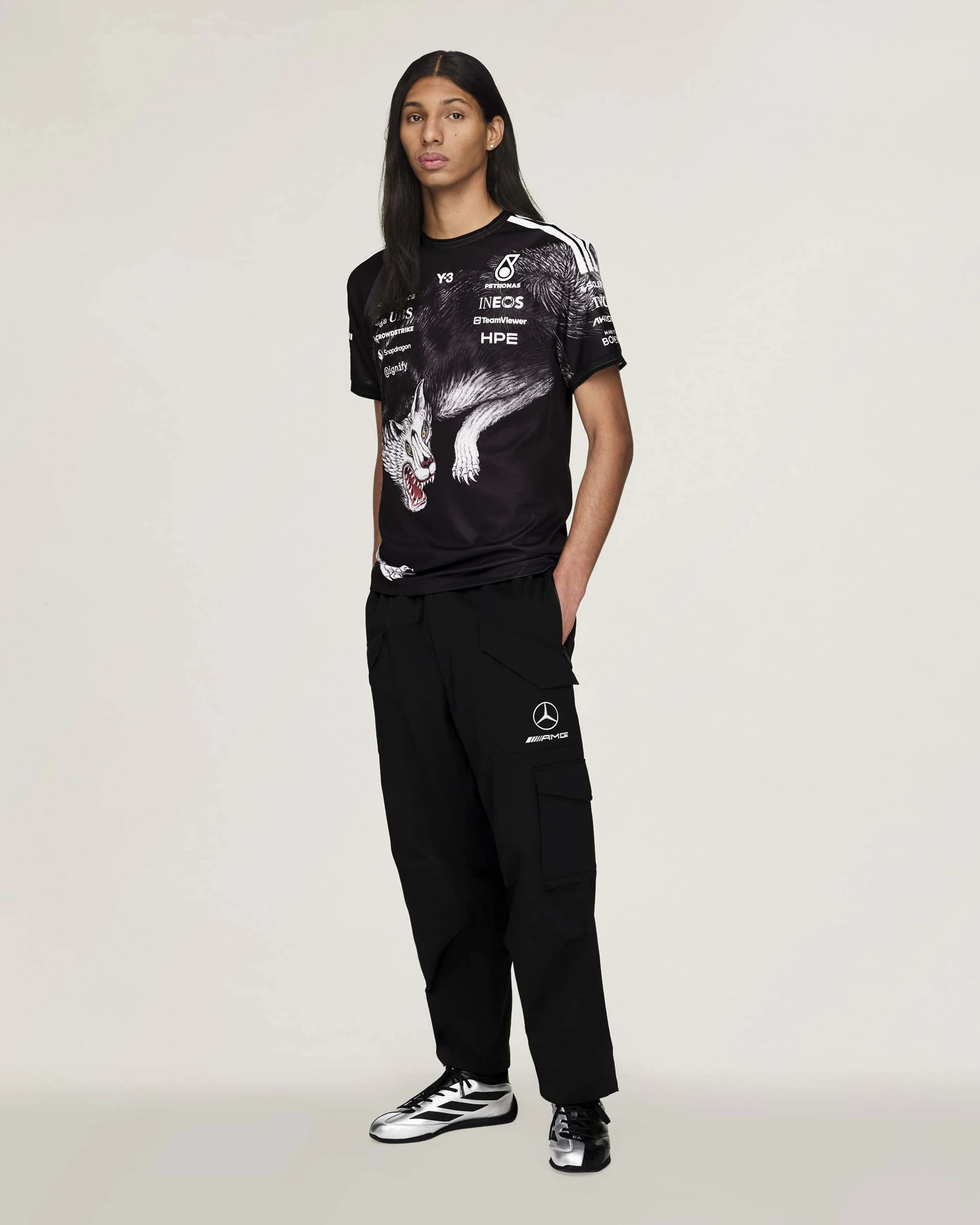 Y-3 Short-Sleeve Team Driver Tee Black - Image 5