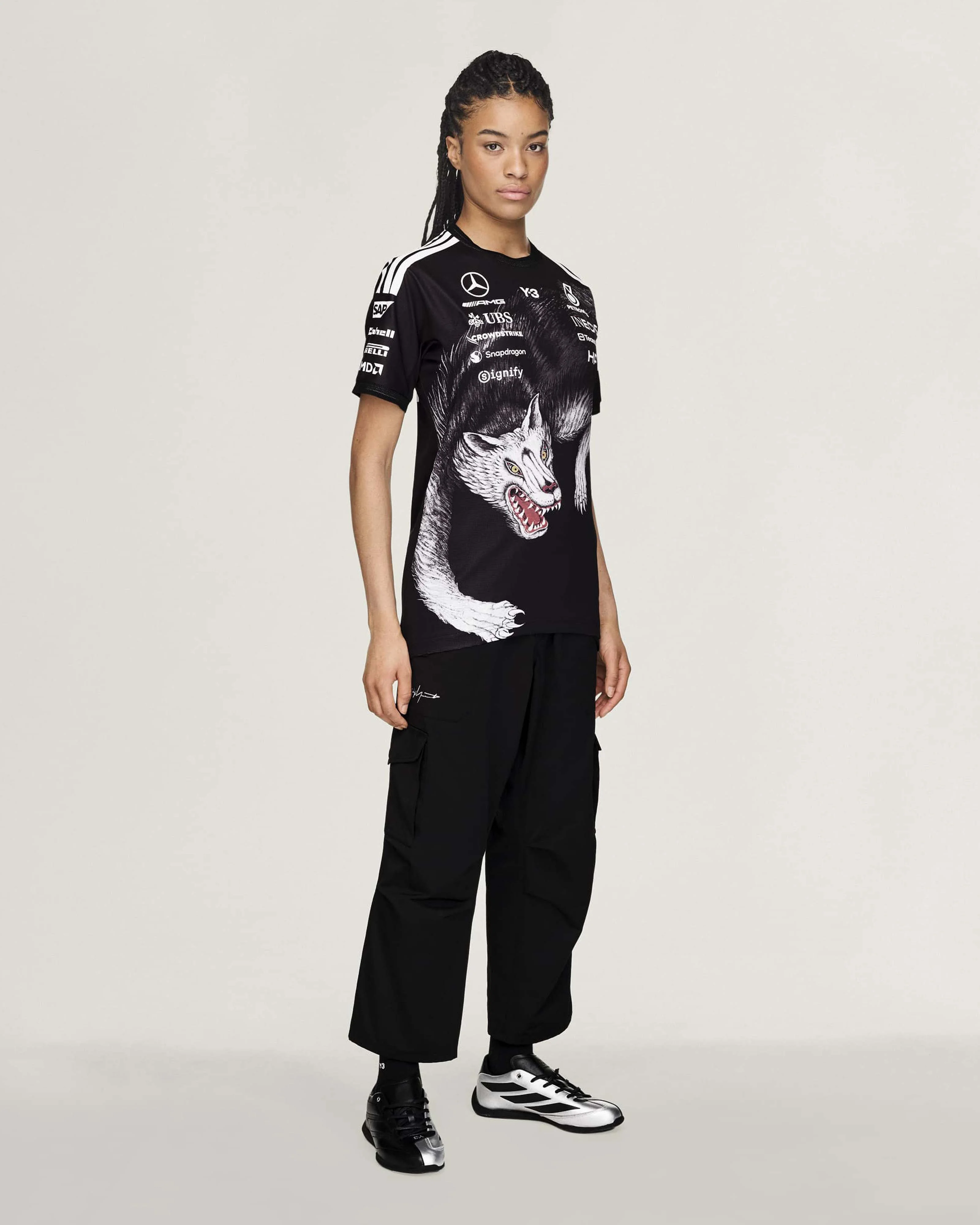 Y-3 Short-Sleeve Team Driver Tee Black - Image 6