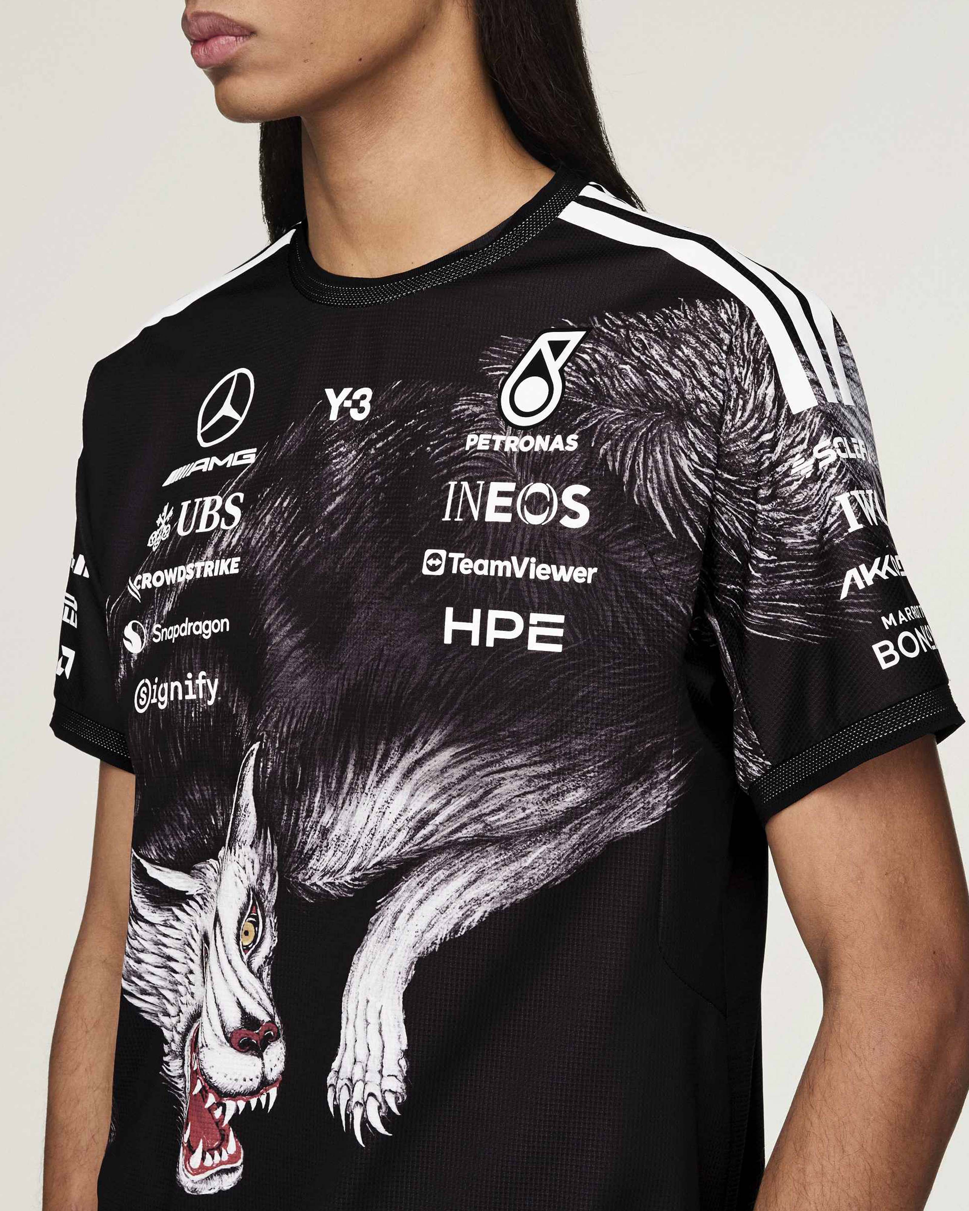 Y-3 Short-Sleeve Team Driver Tee Black - Image 7