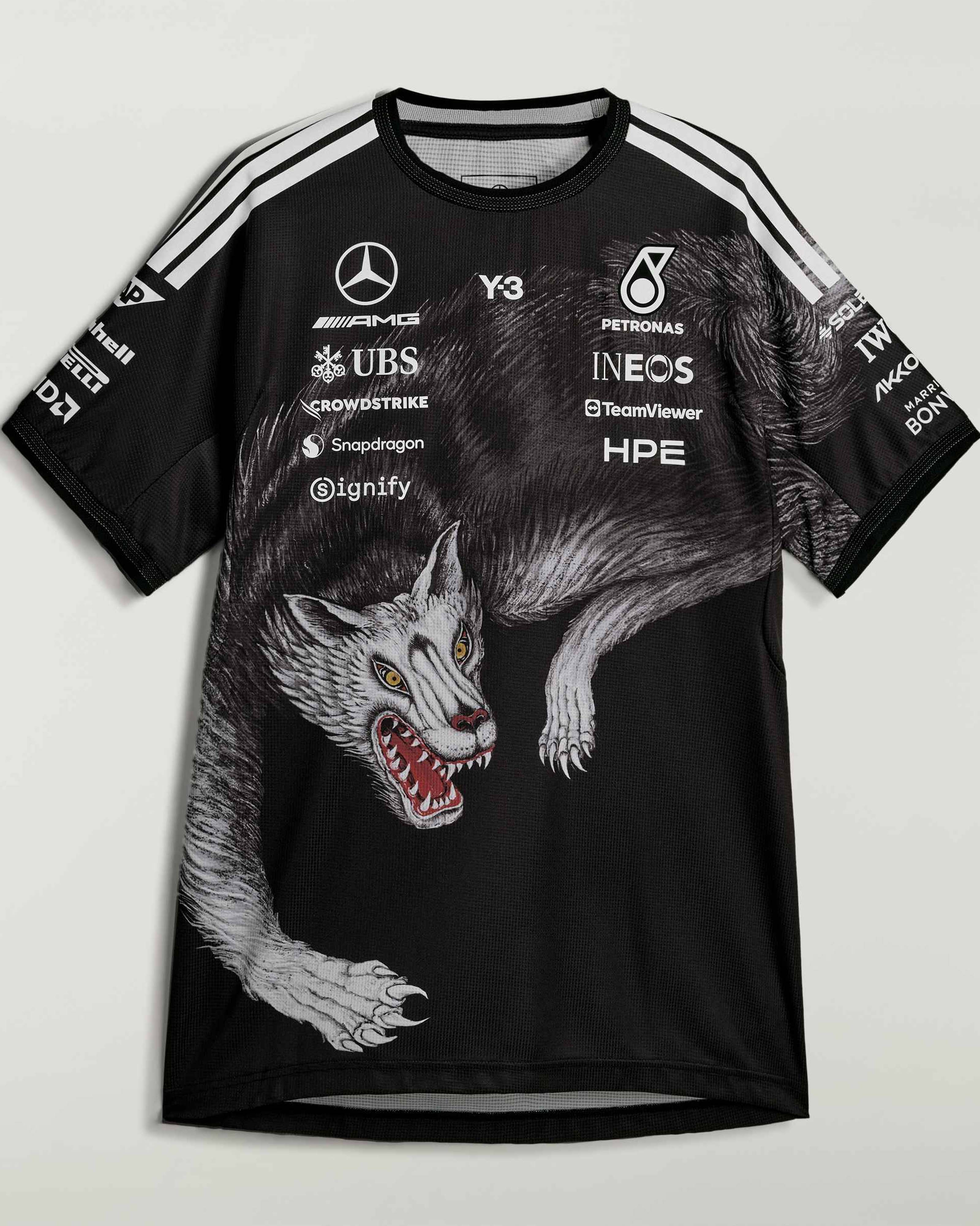 Y-3 Short-Sleeve Team Driver Tee Black - Image 9