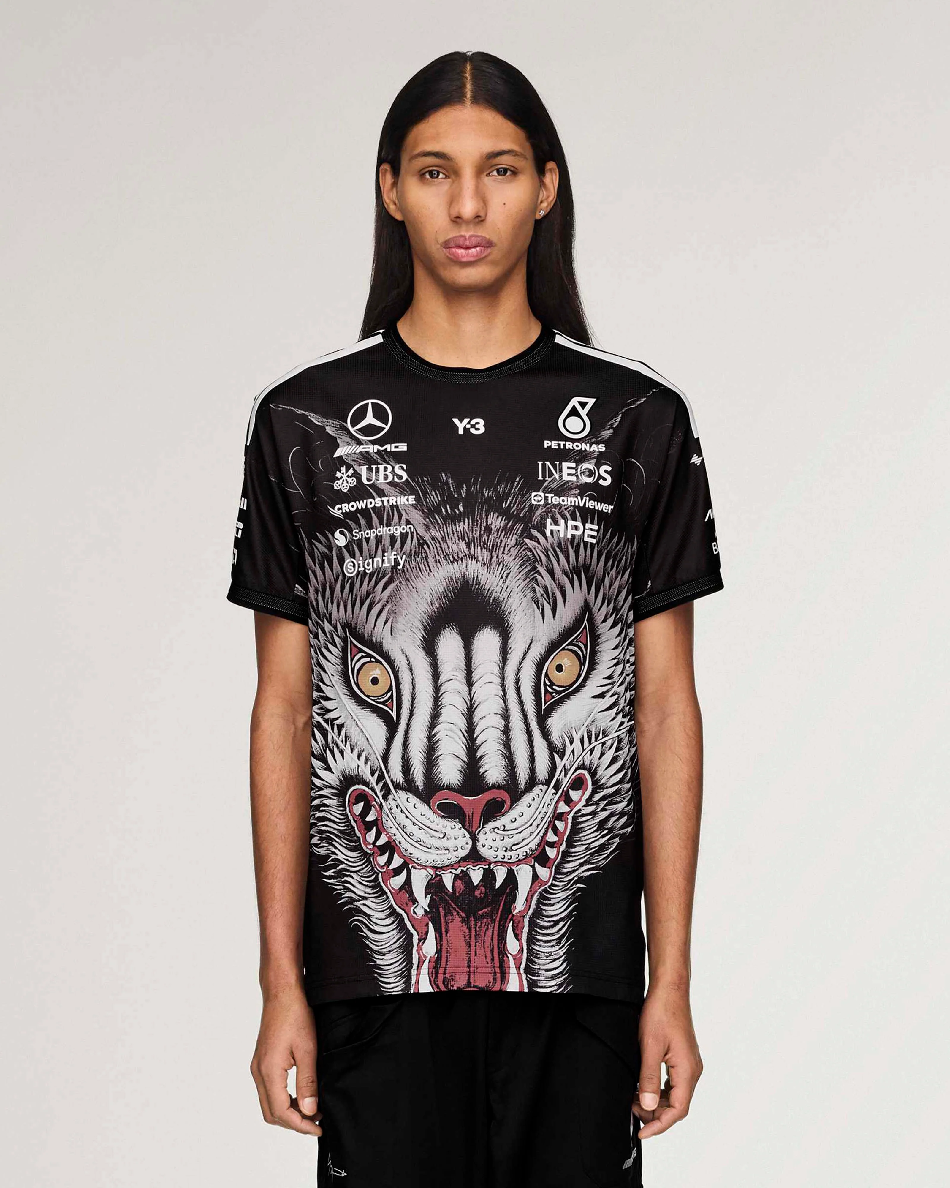 Y-3 Short-Sleeve Team Driver Tee Black - Image 2
