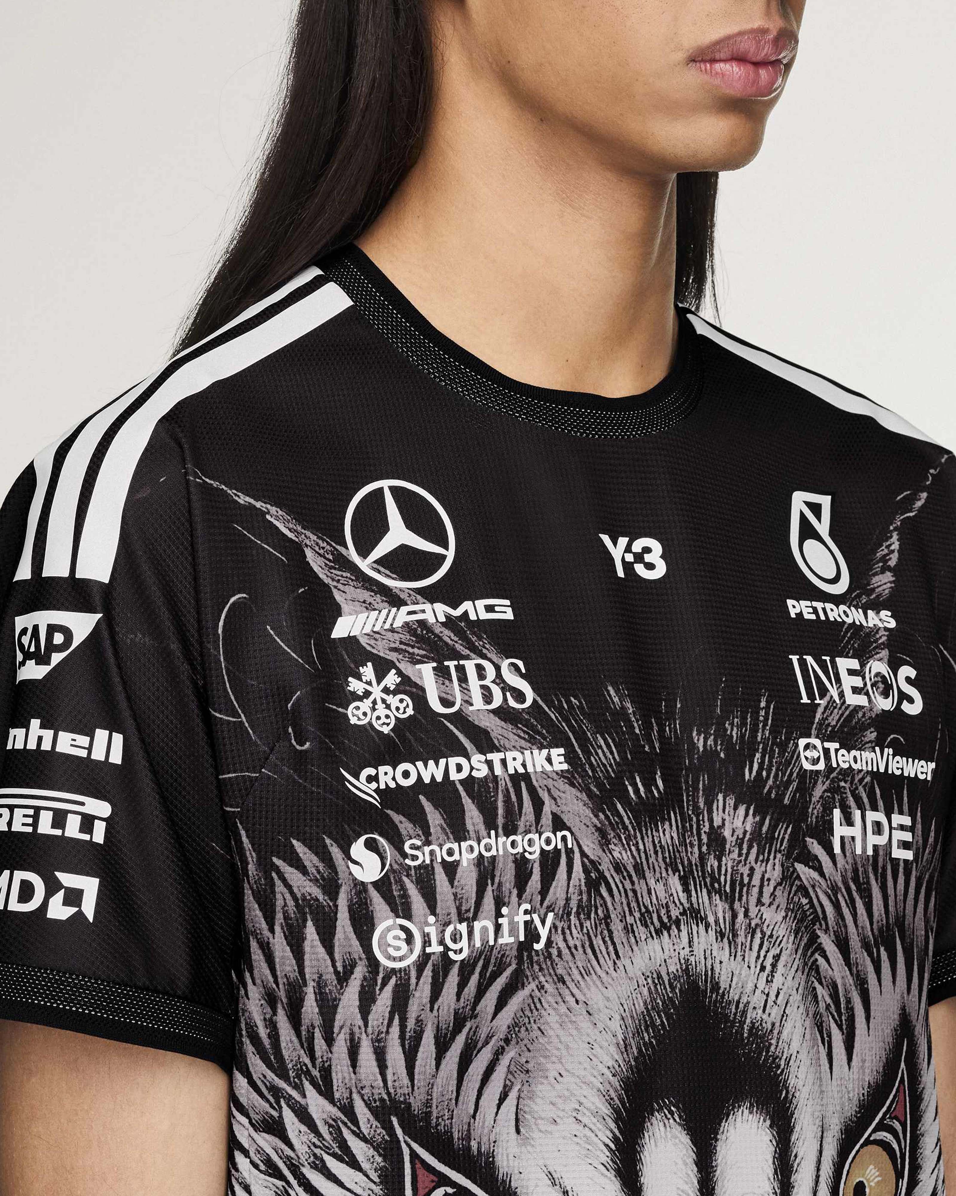 Y-3 Short-Sleeve Team Driver Tee Black - Image 7