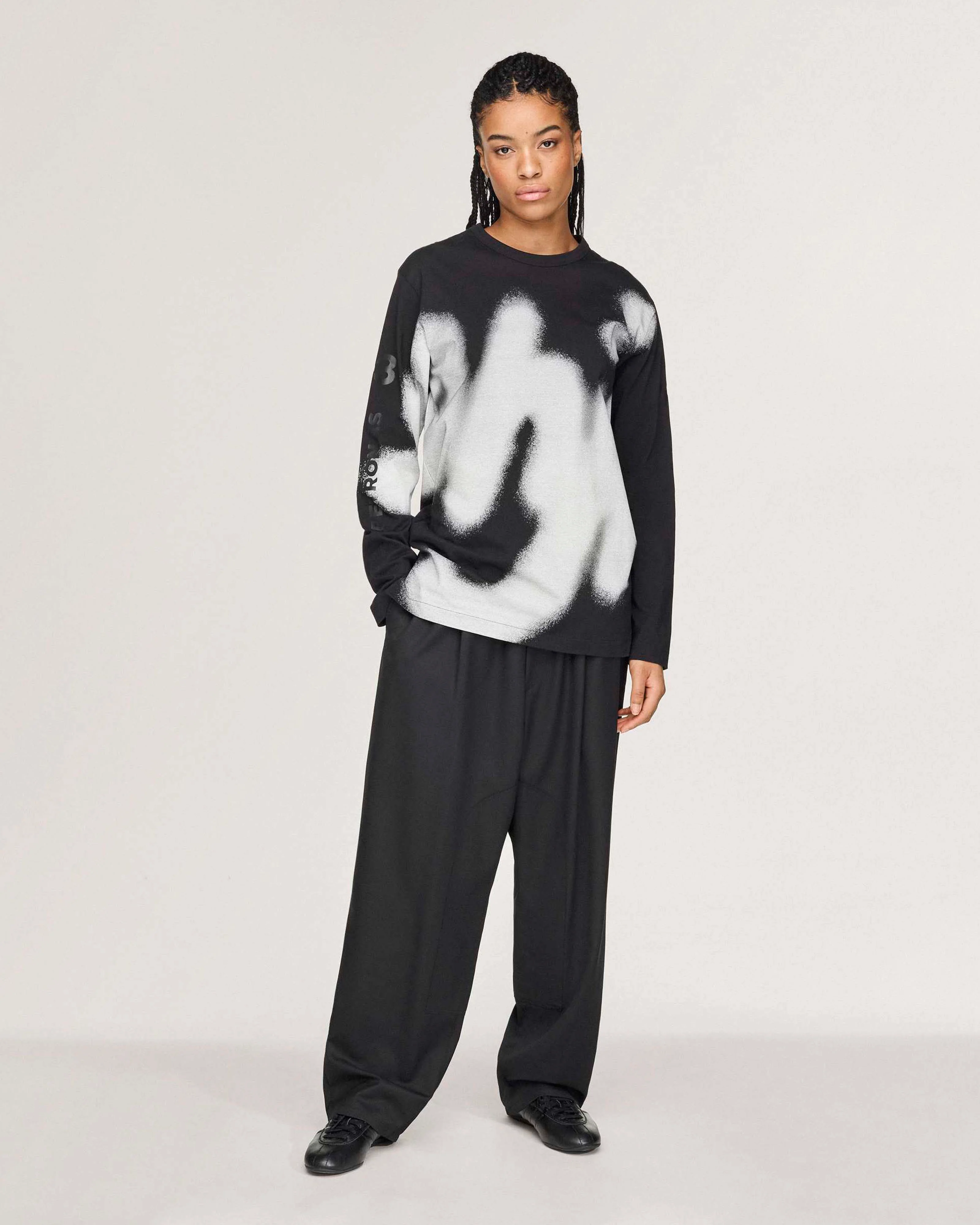 Y-3 Yohji Long-Sleeve T-shirt Black - Image 6