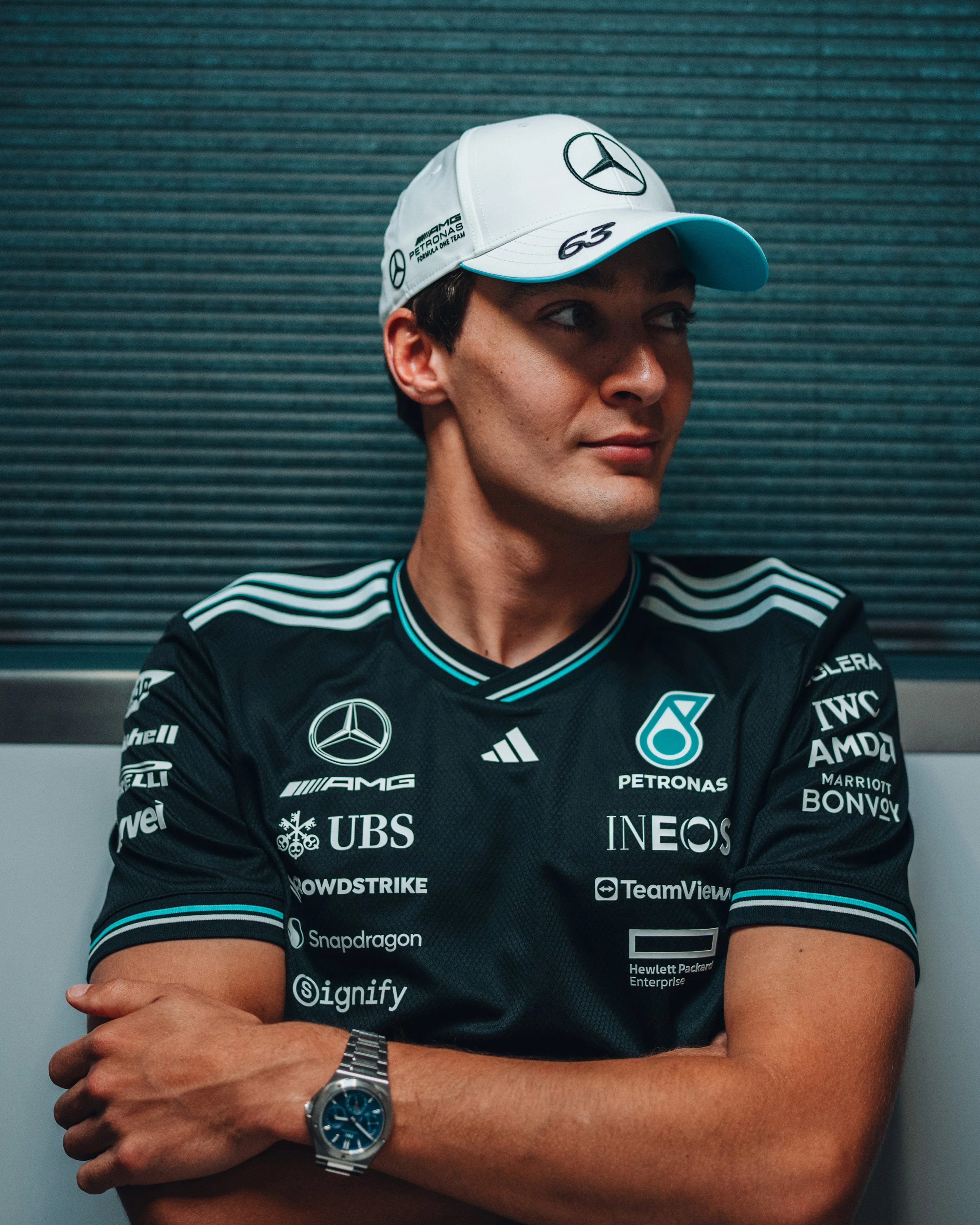 George Russell 2025 Team Driver Cap White - Image 2