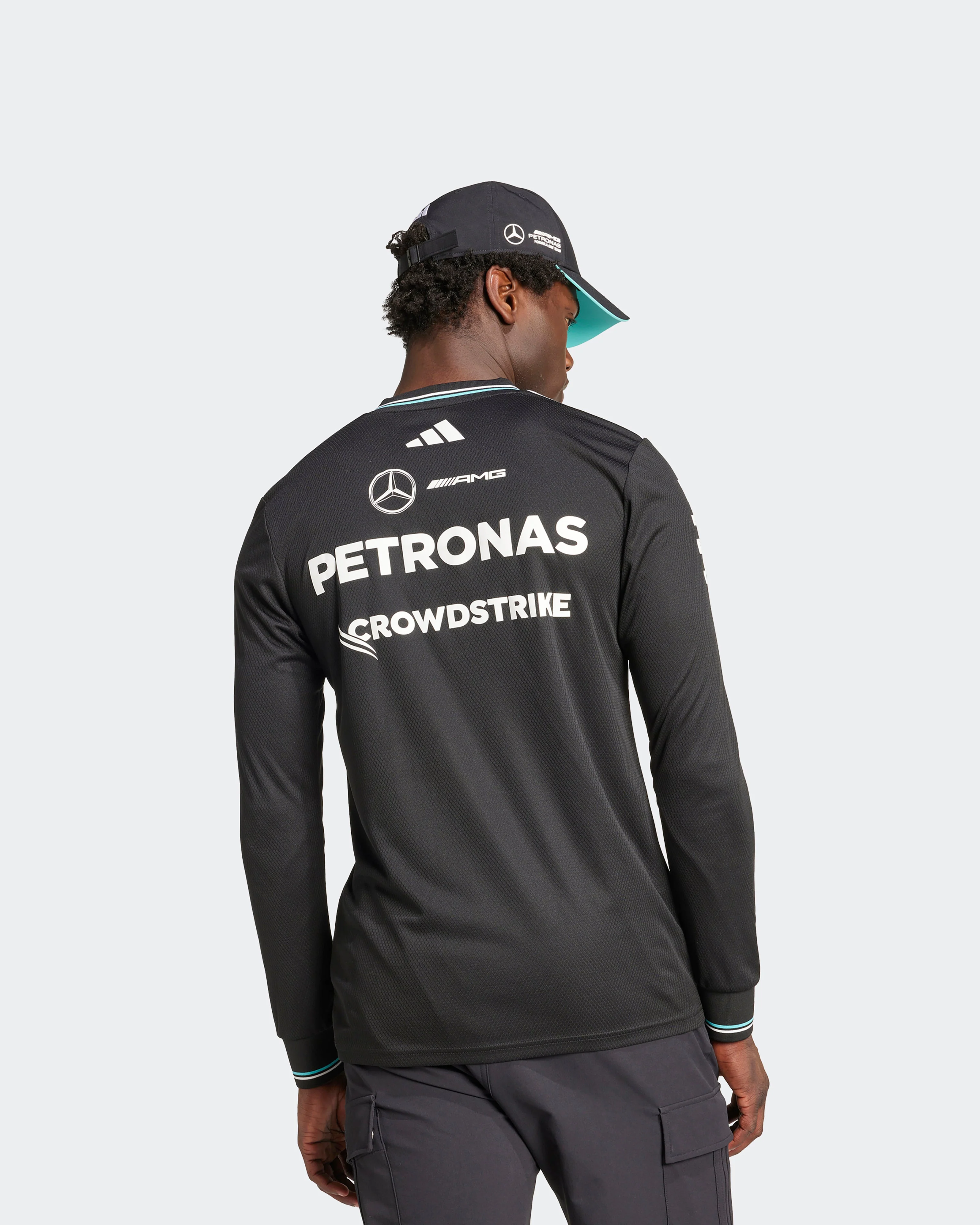 Mens 2025 Authentic Long Sleeve Driver Tee Black - Image 6