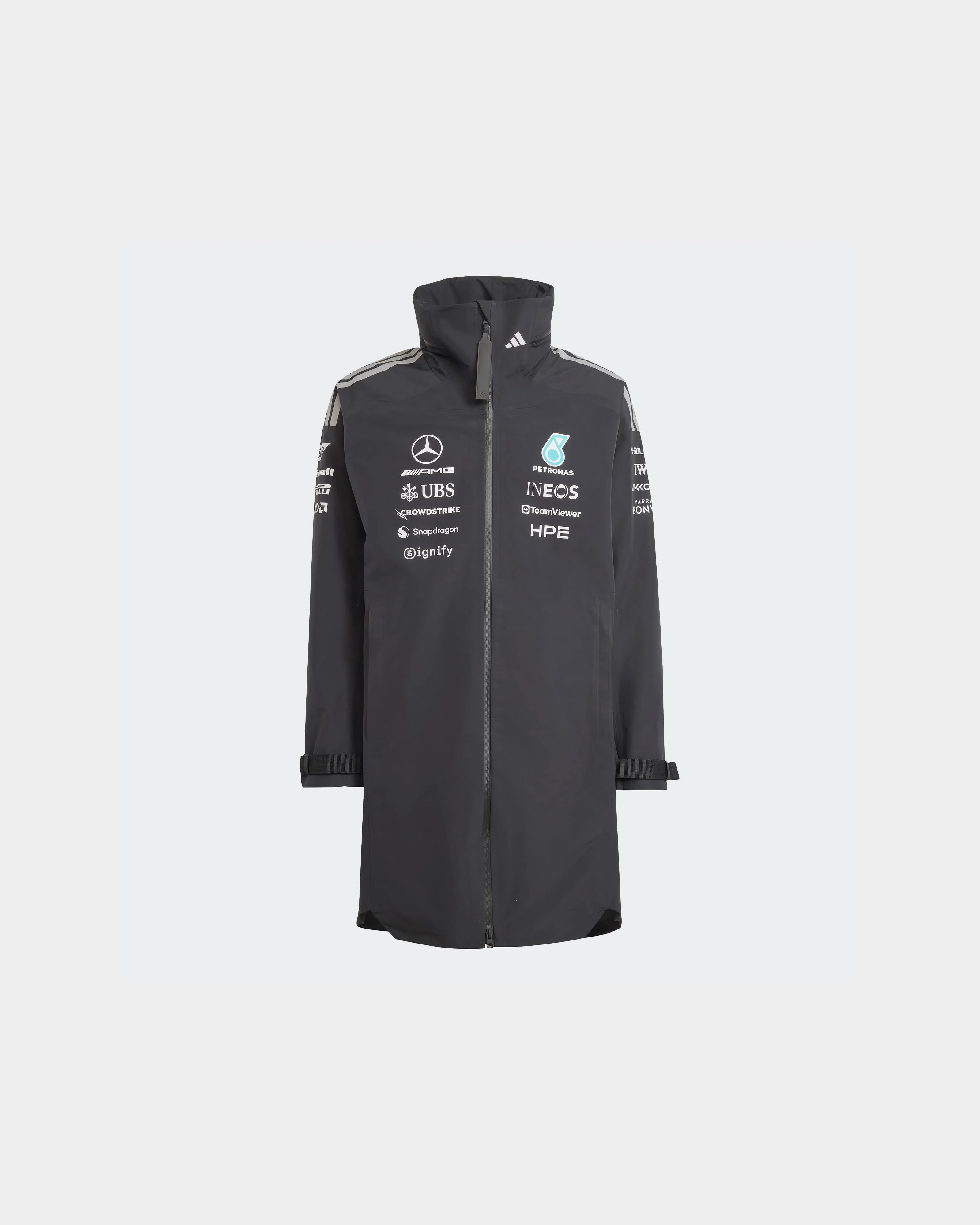 Mens 2026 Team Rain Parka Black - Image 12