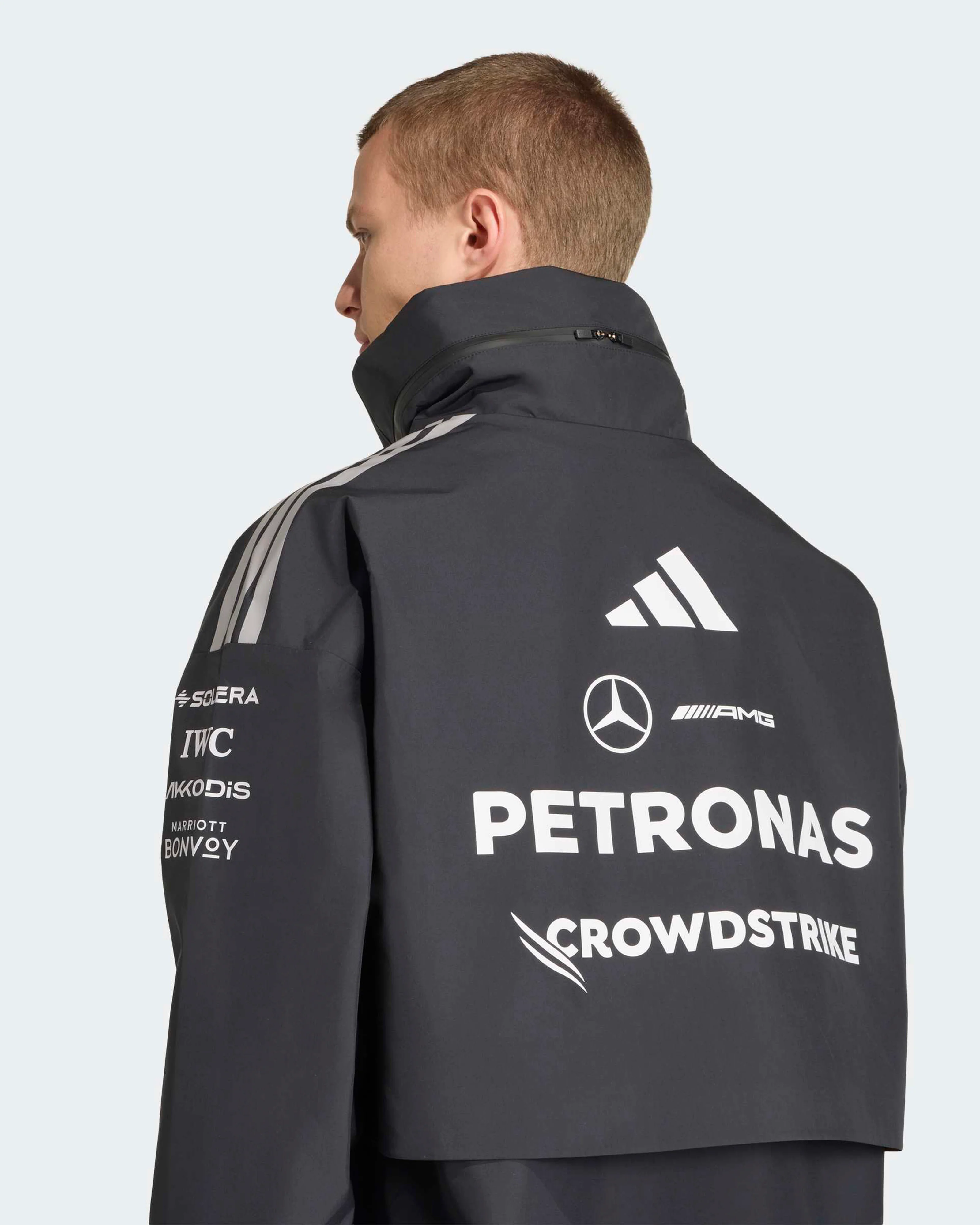 Mens 2026 Team Rain Parka Black - Image 4