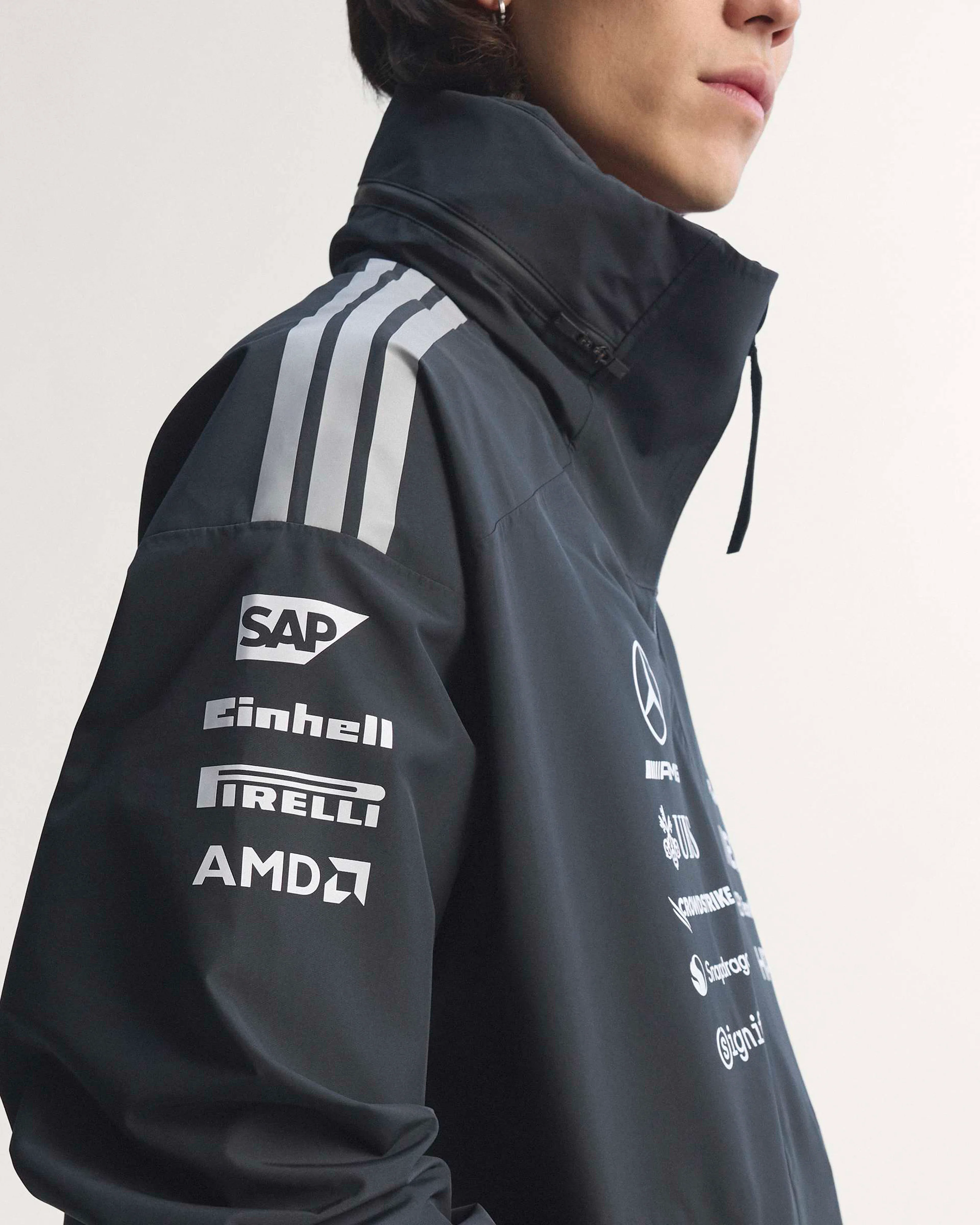 Mens 2026 Team Rain Parka Black - Image 9