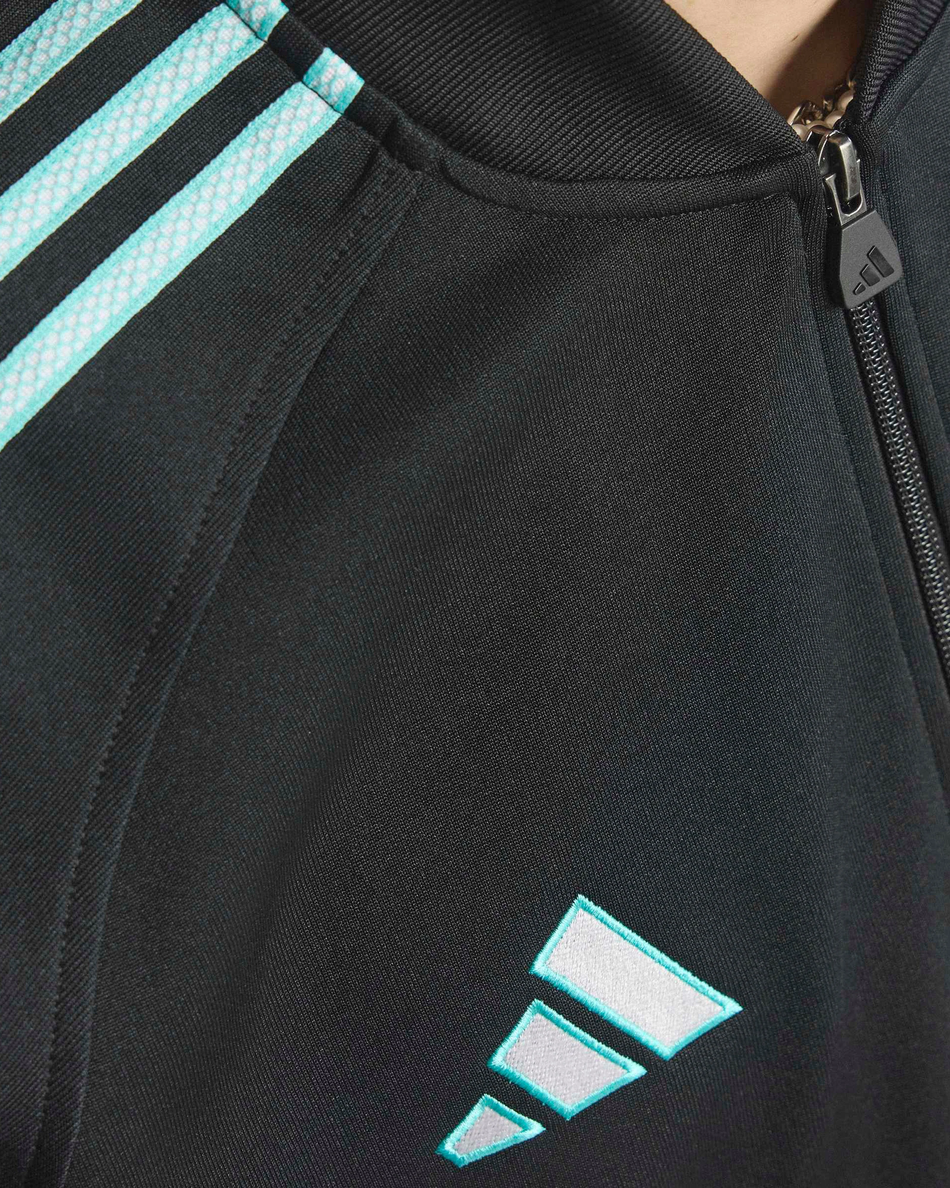 Mens Las Vegas Track Top Black/Teal - Image 7