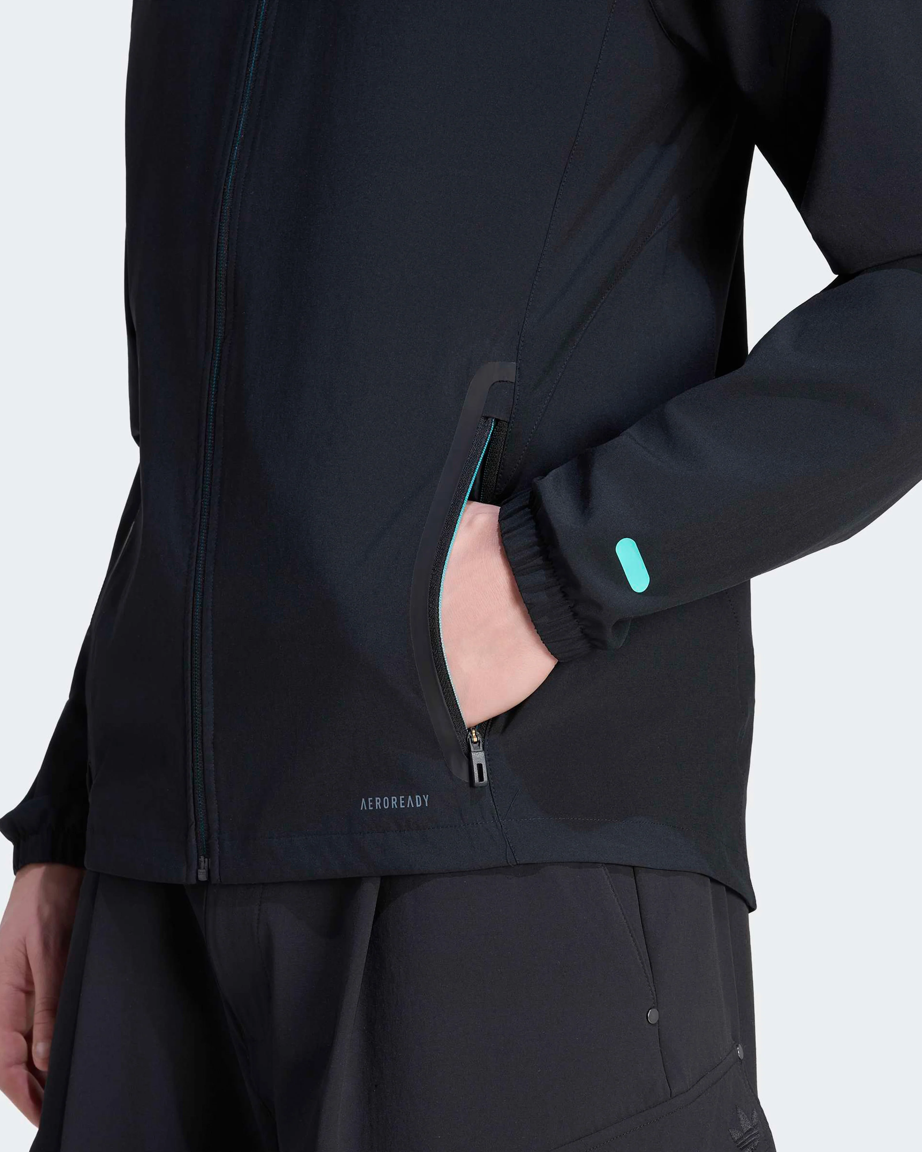 Mens Lights Out Vis Tech Jacket Black - Image 5