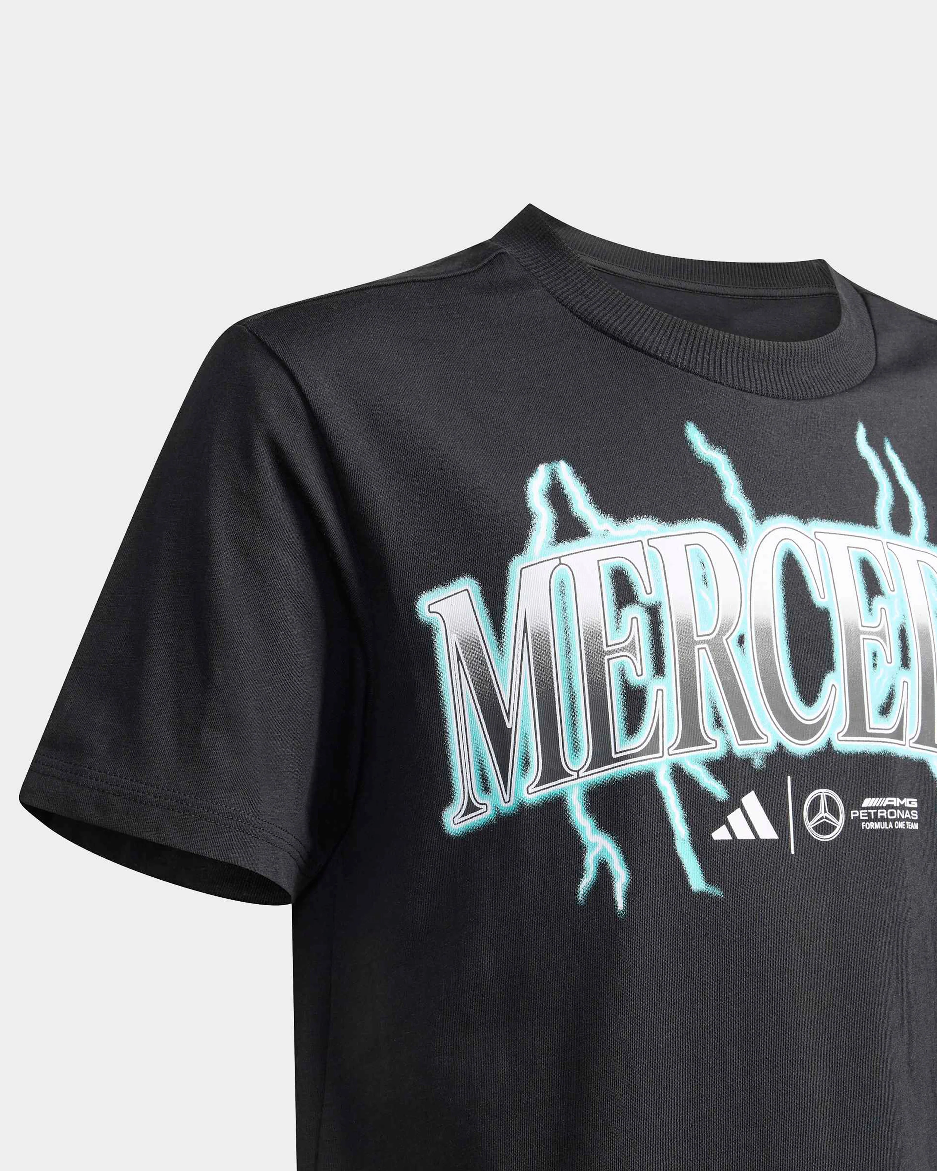 Mens Mercedes Graphic T-shirt Black - Image 4