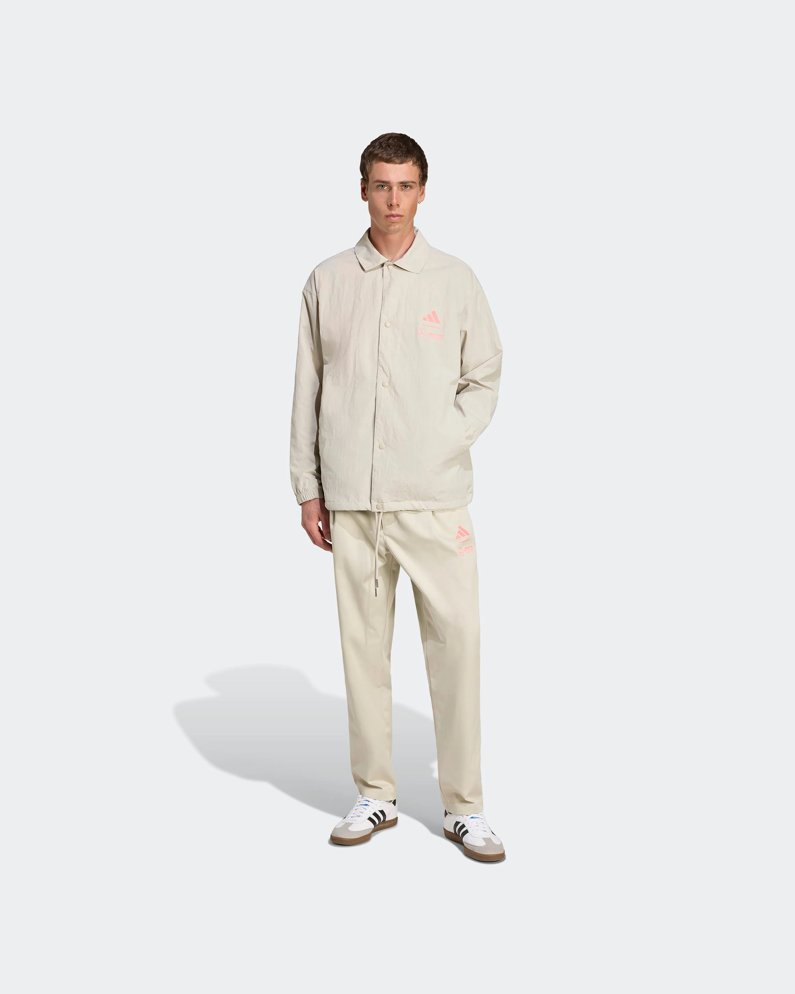 Mens Miami Coach Jacket Beige - Image 4