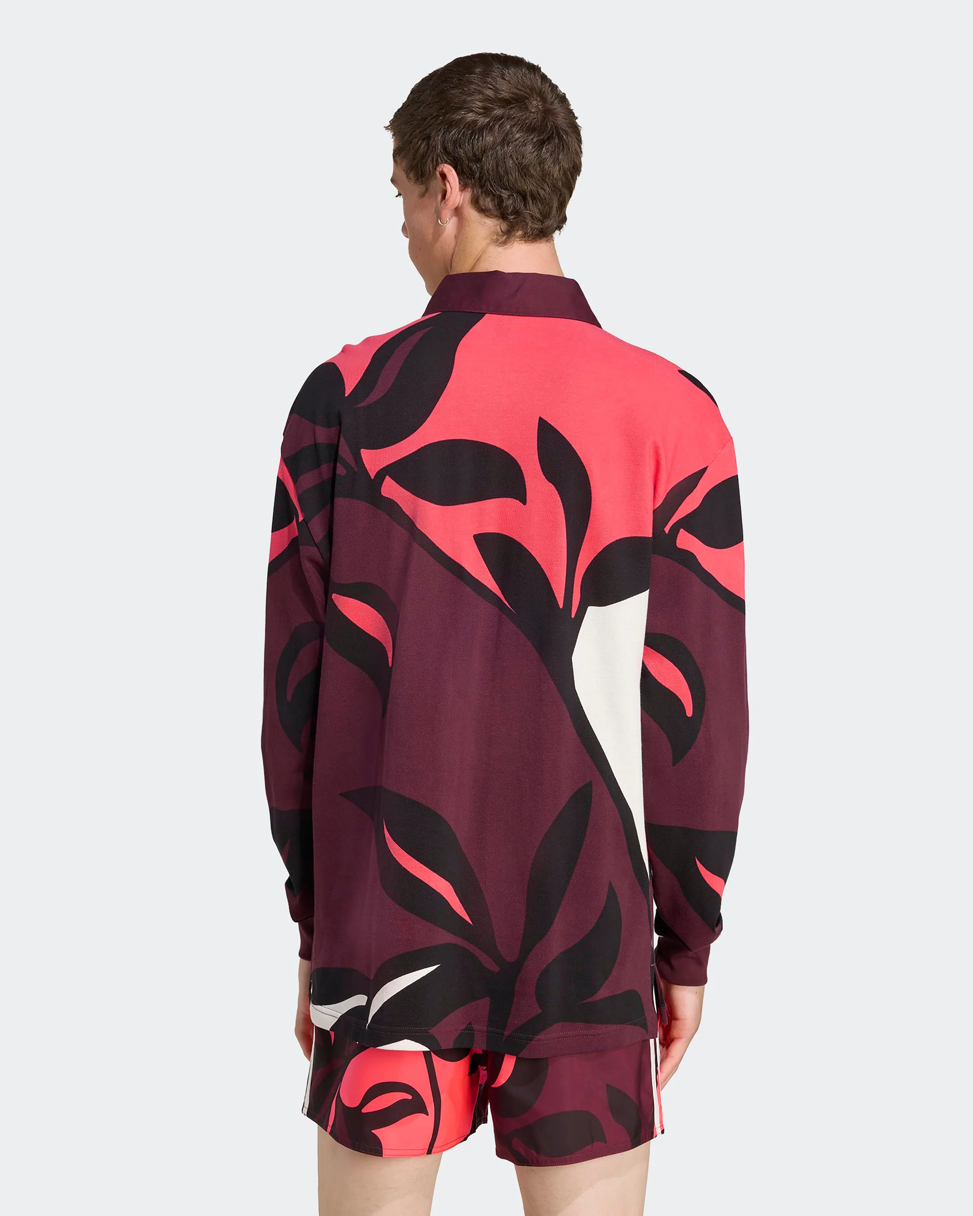 Mens Miami Long Sleeve Polo Floral - Image 3