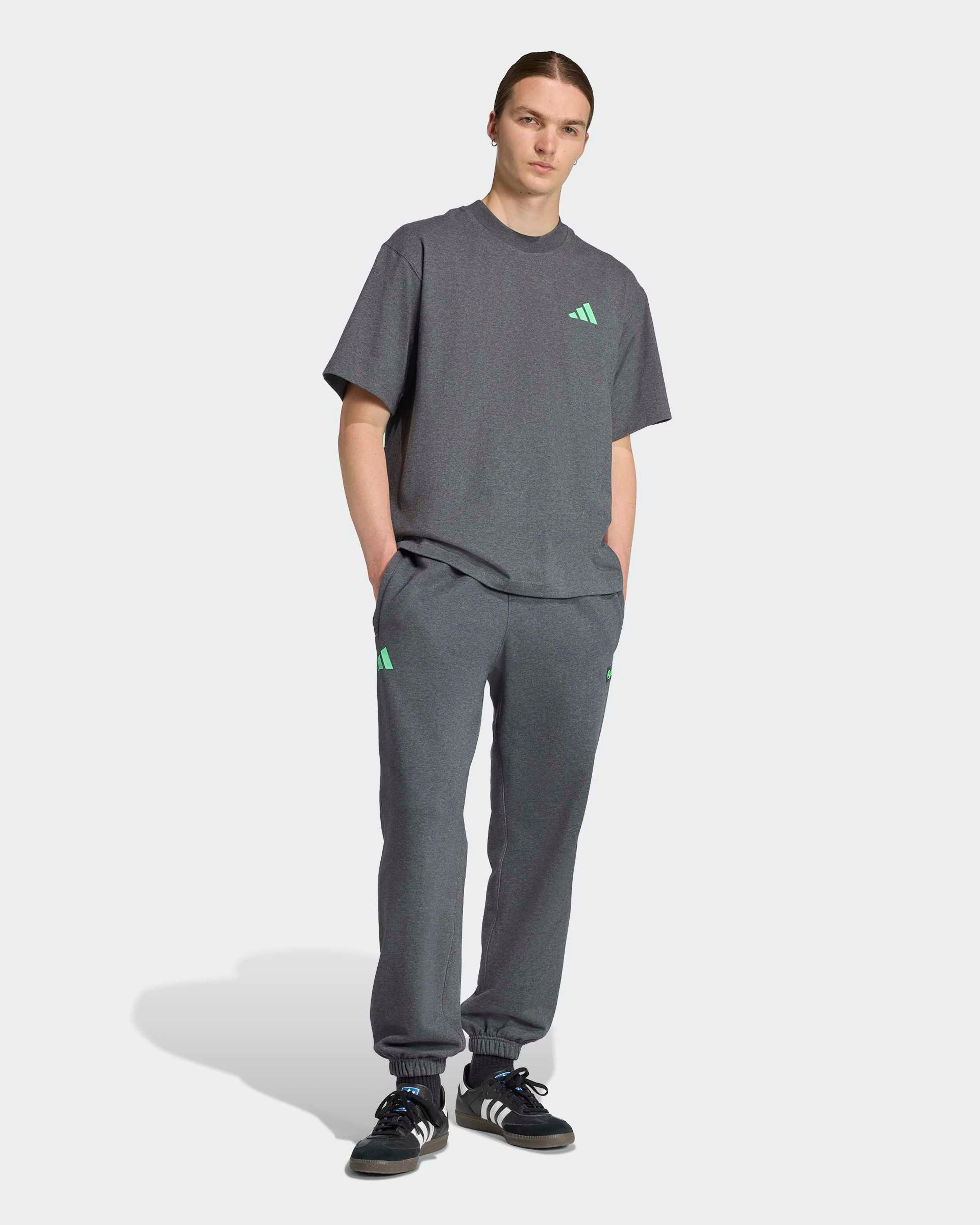 Mens Premium Sweat Joggers Grey - Image 3