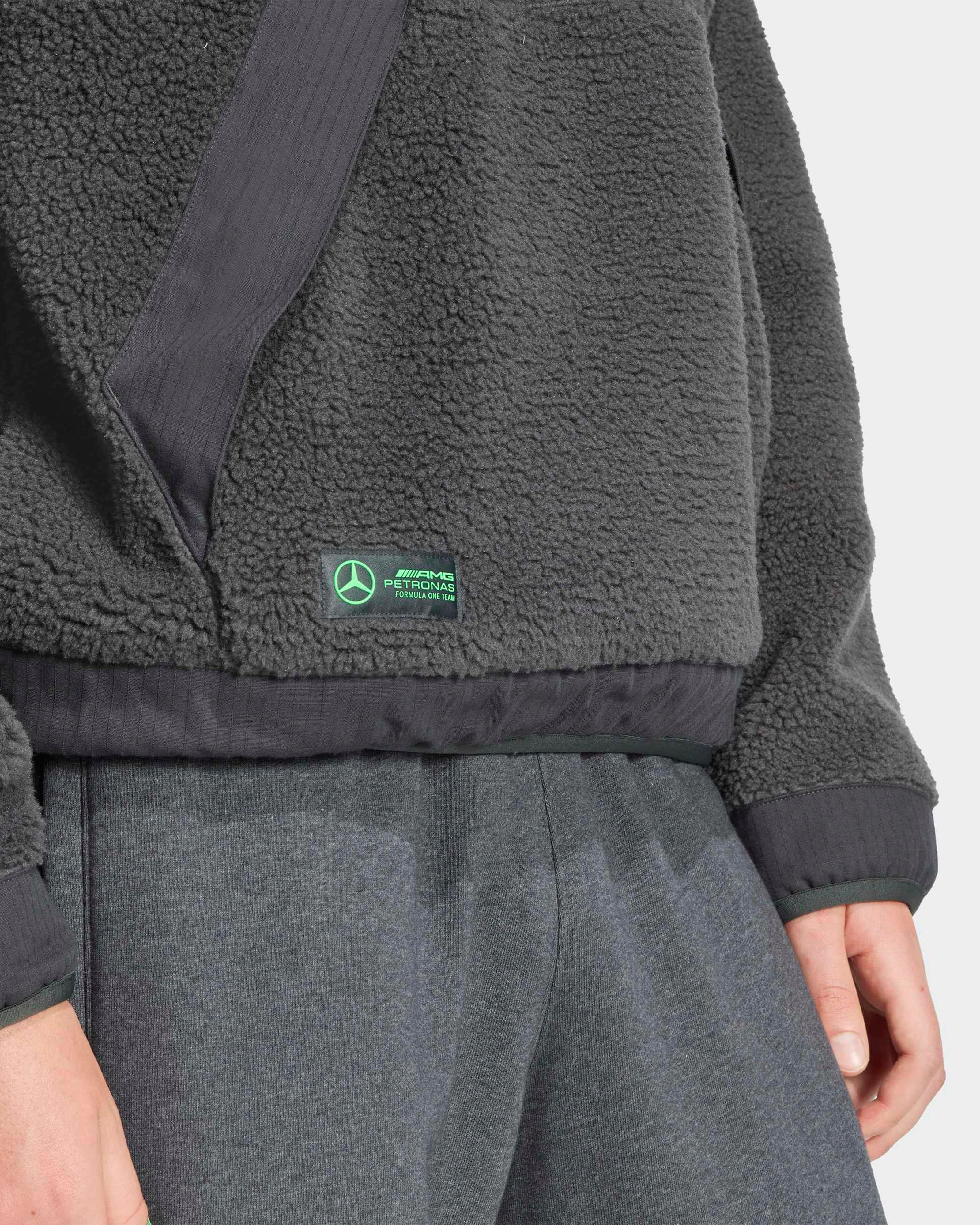 Mens Premium Sweat Quarter Zip Fleece Grey - Image 5