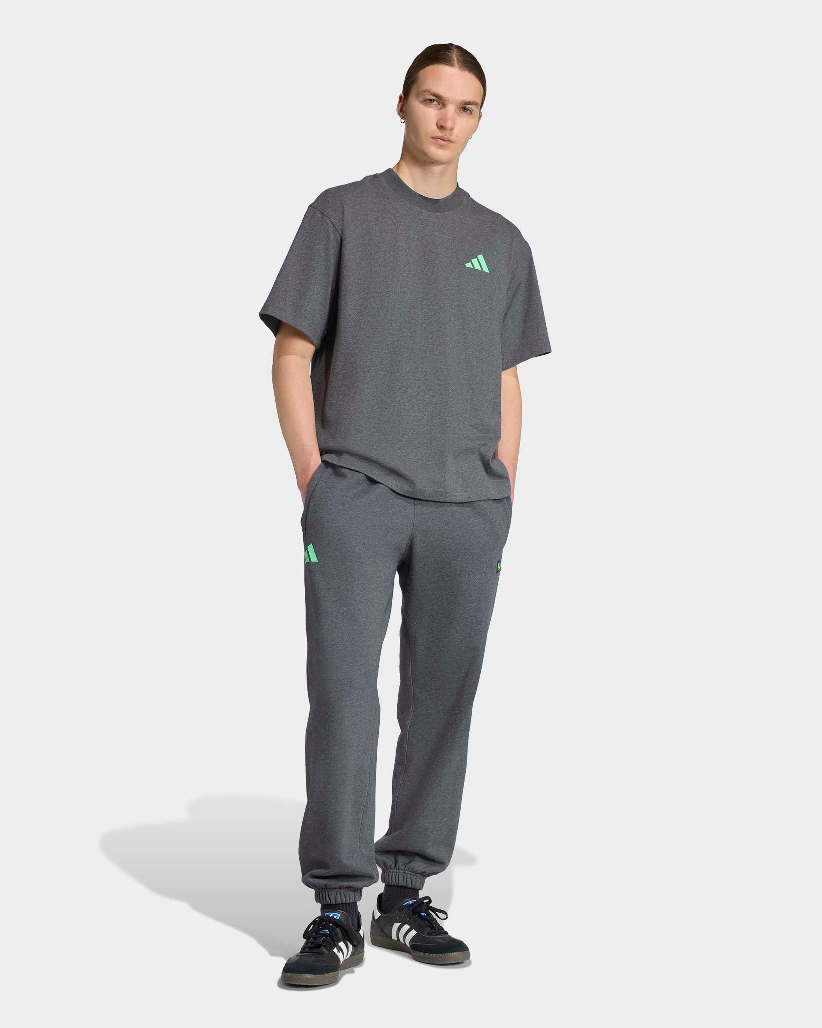 Mens Premium Sweat T-shirt Grey - Image 3