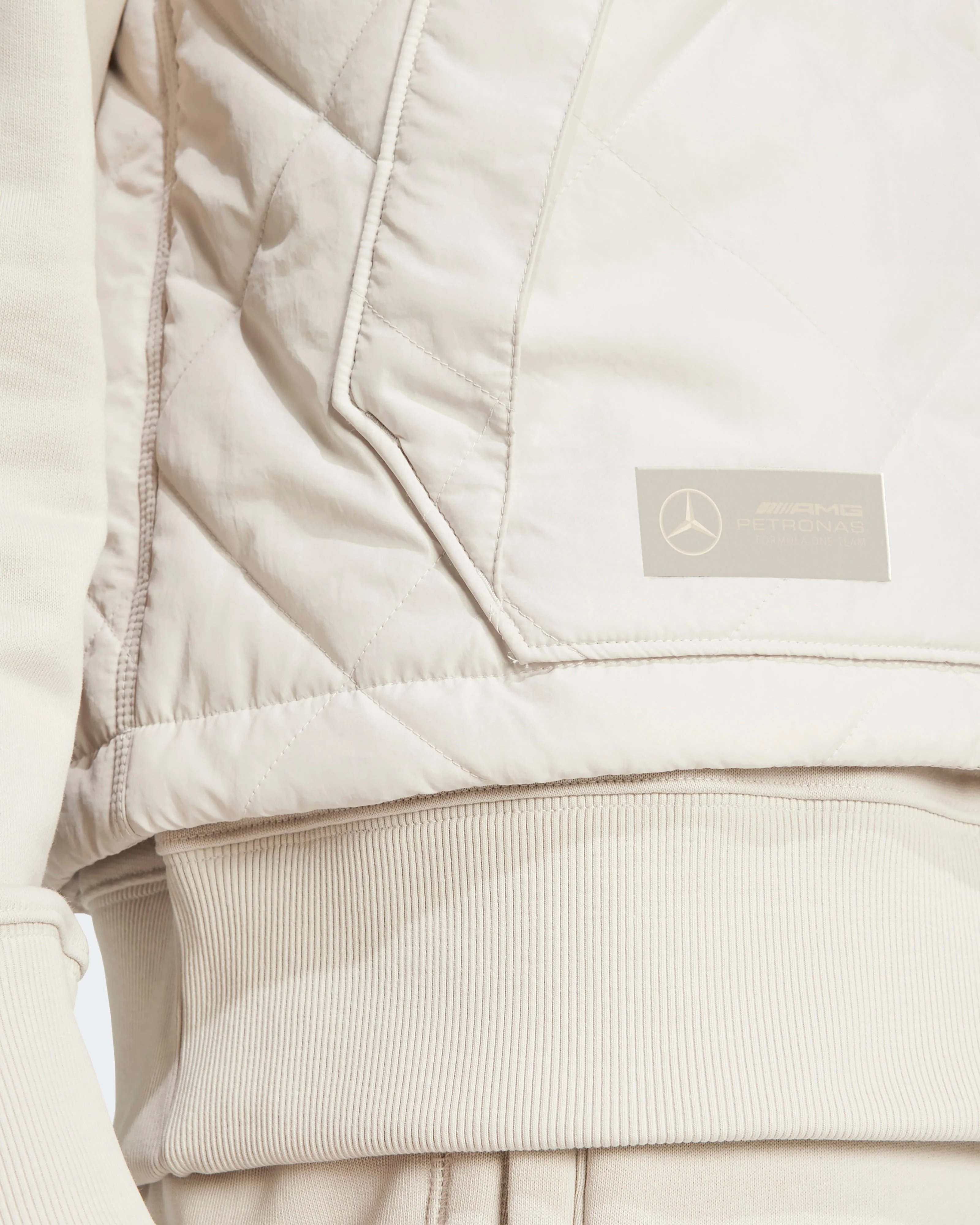 Mens Premium Sweat Vest Beige - Image 4
