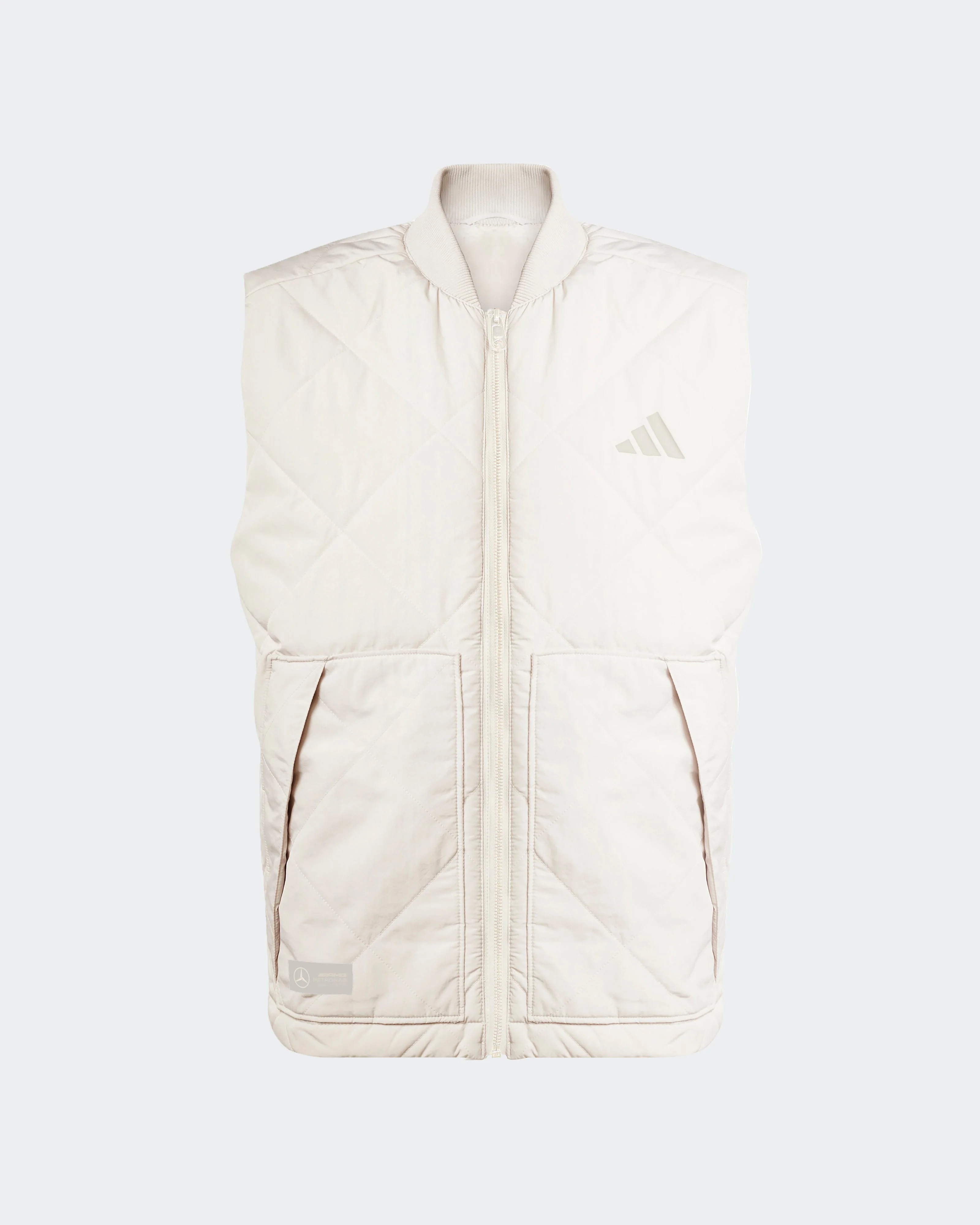 Mens Premium Sweat Vest Beige - Image 5