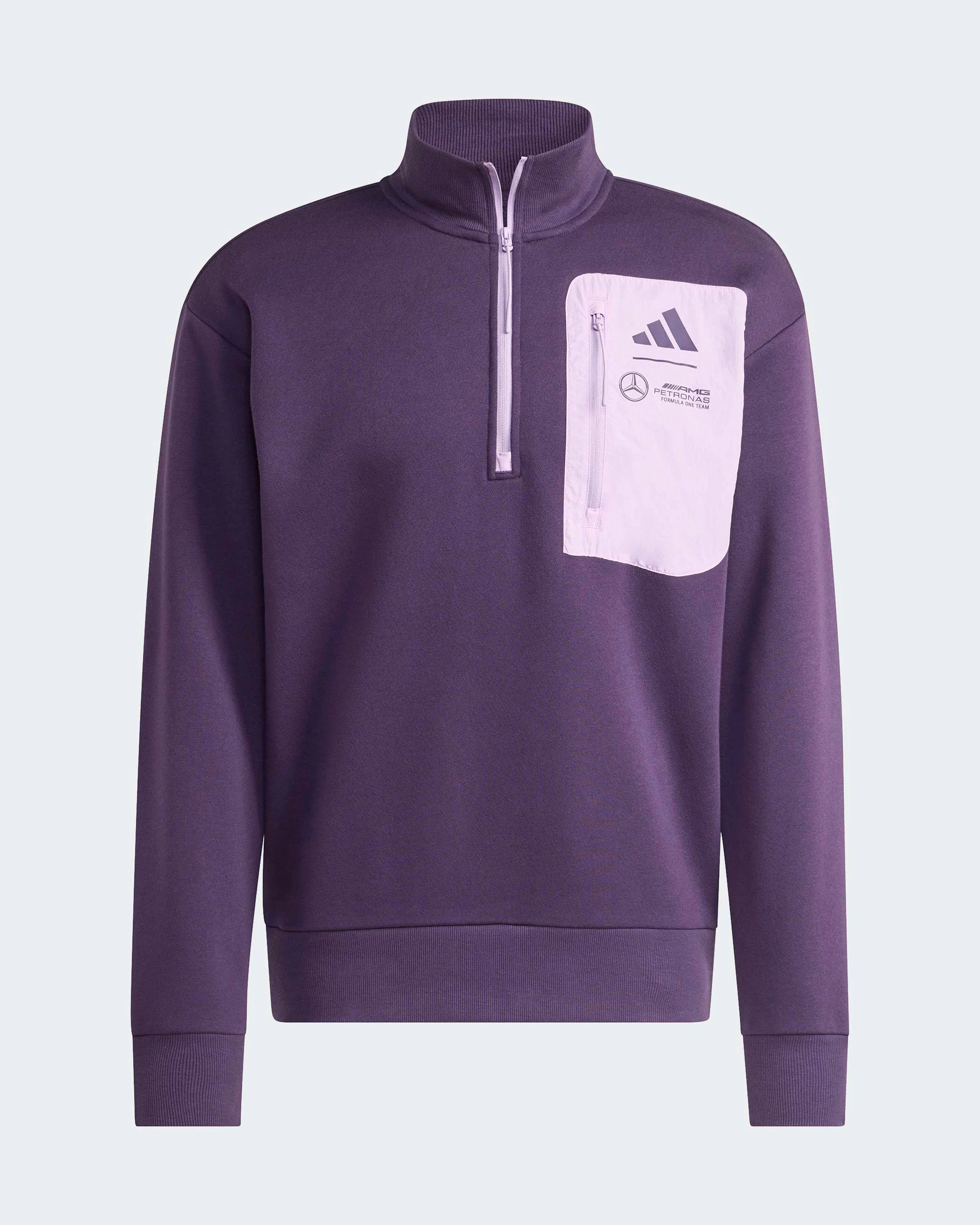 Mens Premium Woven Fleece Top Dark Purple - Image 6