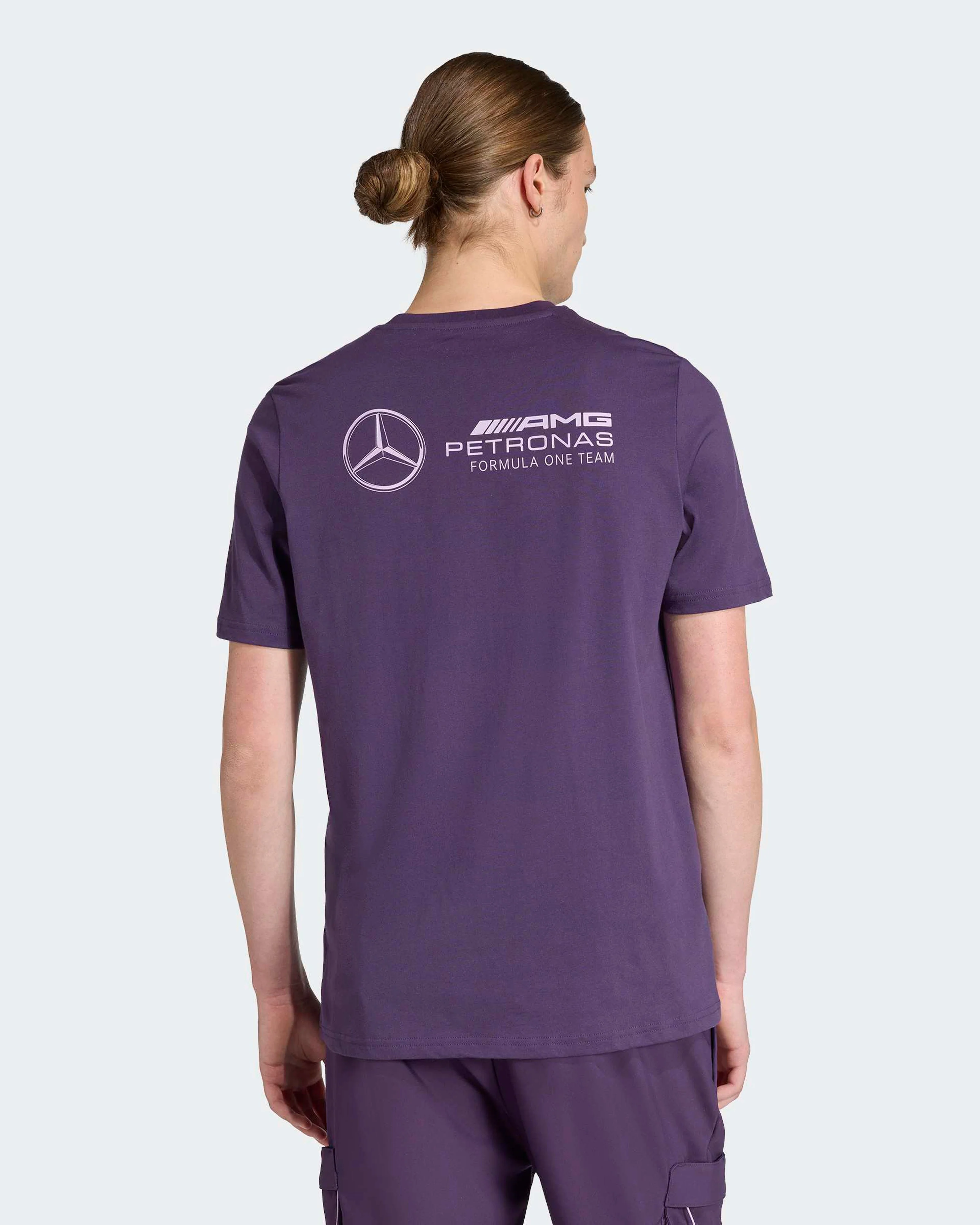 Mens Premium Woven Graphic T-shirt Dark Purple - Image 2
