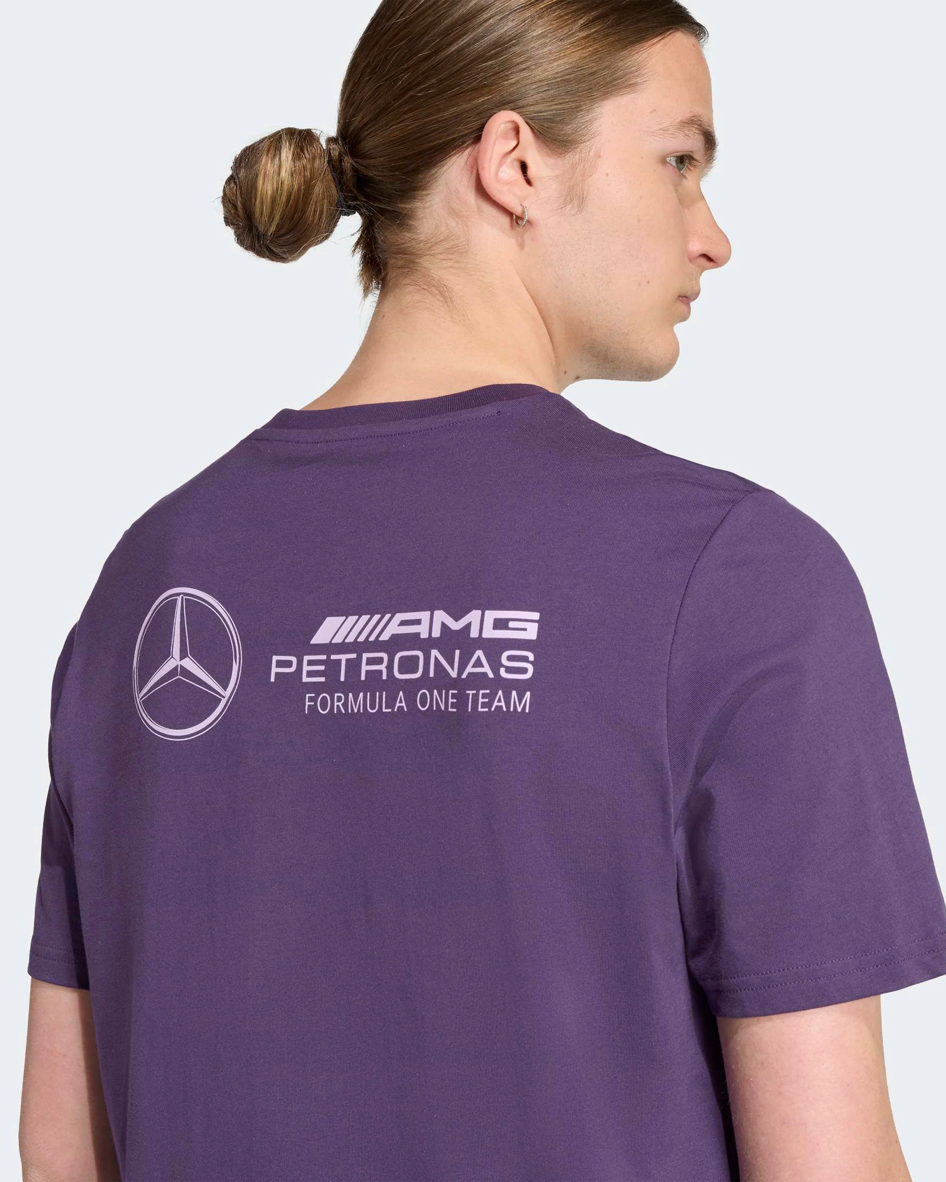 Mens Premium Woven Graphic T-shirt Dark Purple - Image 4