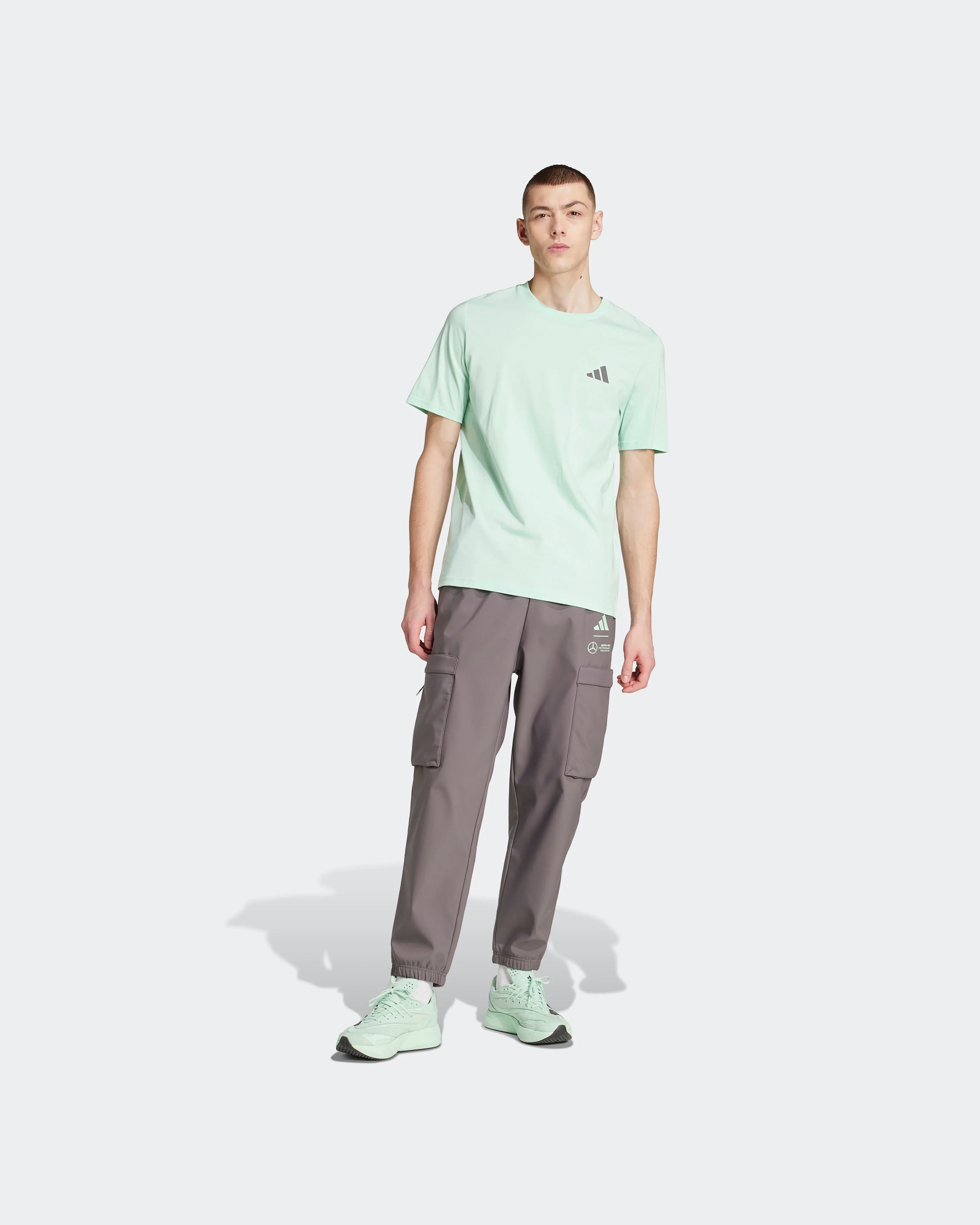 Mens Premium Woven Graphic T-Shirt Green - Image 3