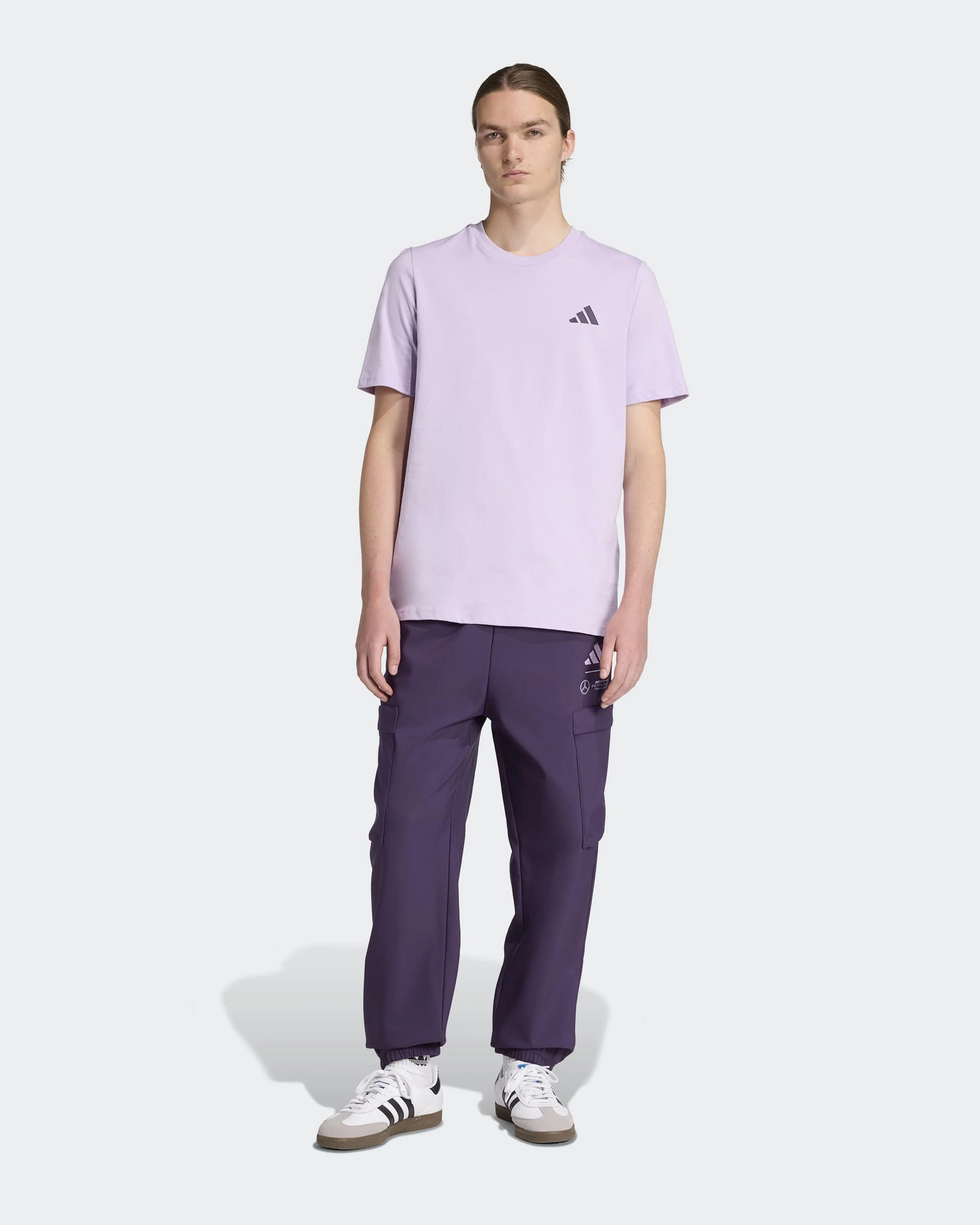Mens Premium Woven Graphic T-shirt Purple - Image 3