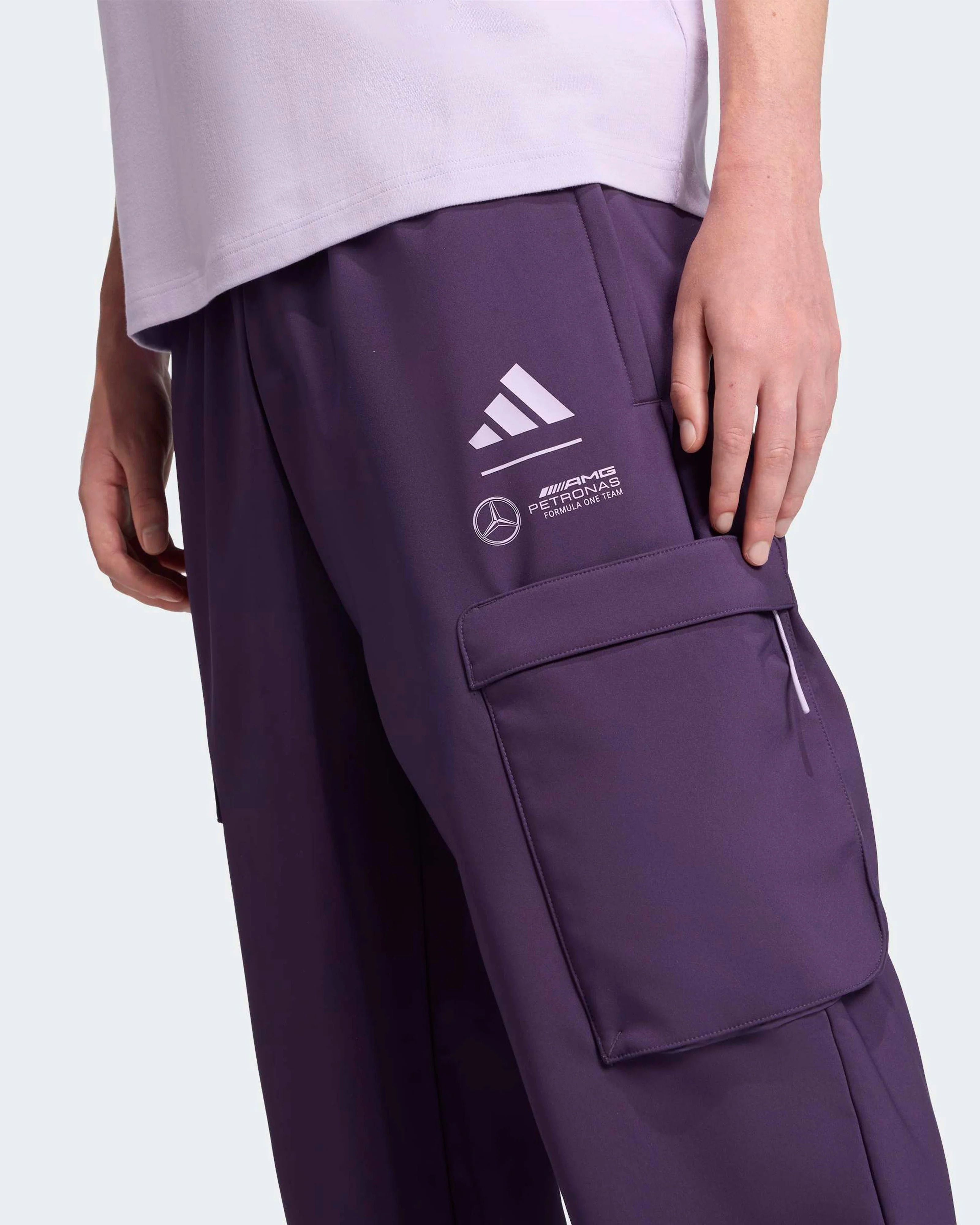 Mens Premium Woven Joggers Dark Purple - Image 4