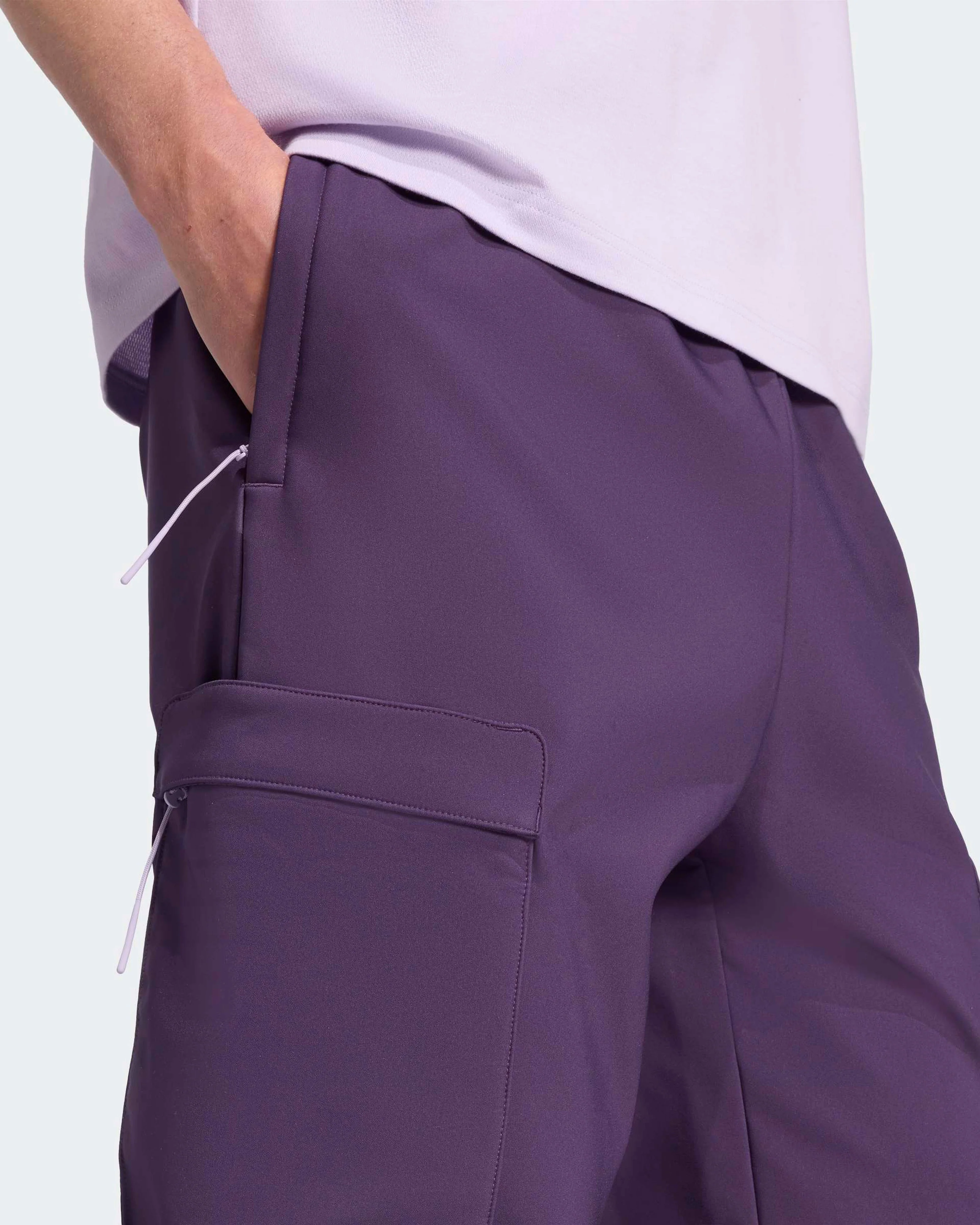 Mens Premium Woven Joggers Dark Purple - Image 5