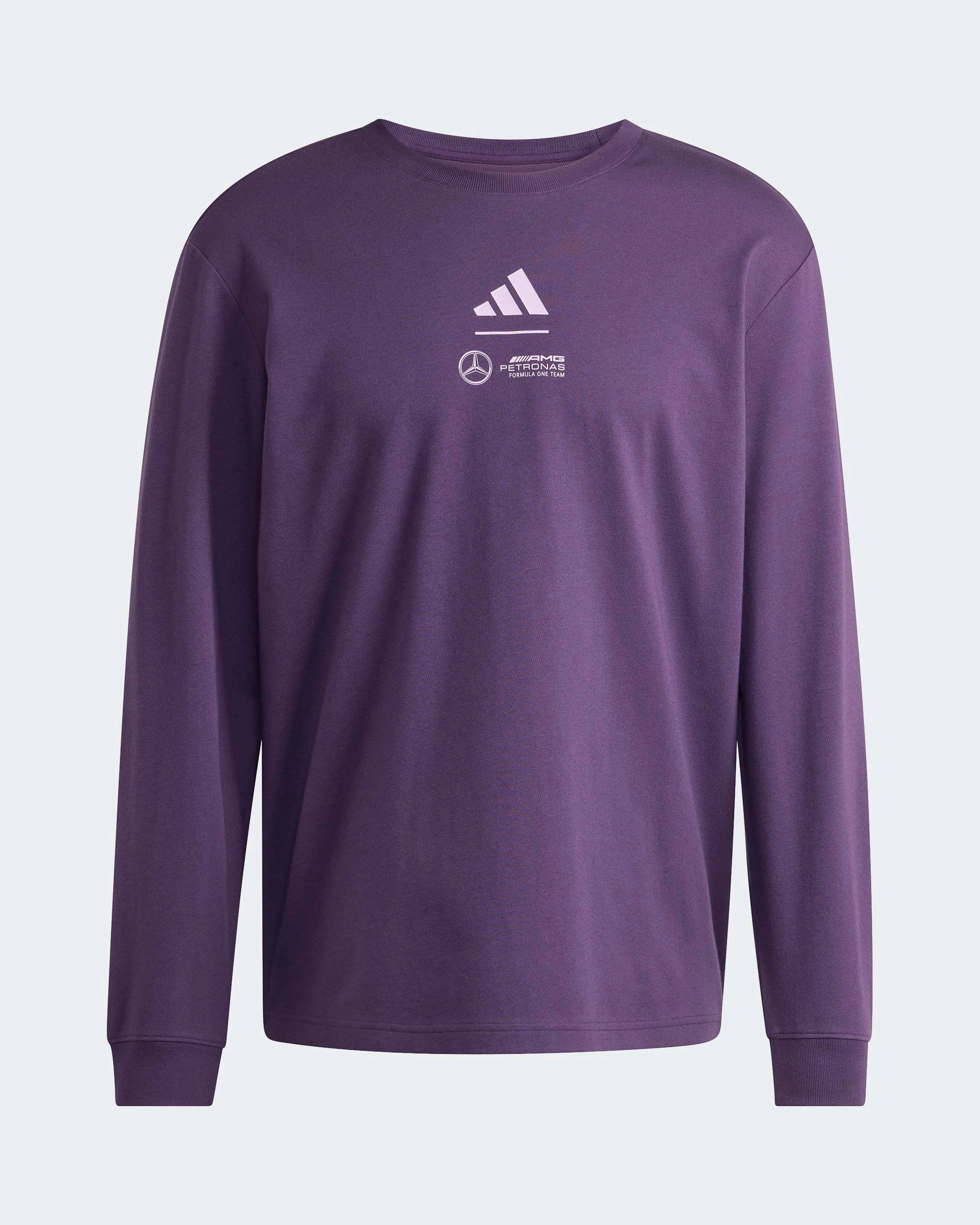 Mens Premium Woven Long Sleeve T-shirt Dark Purple - Image 6