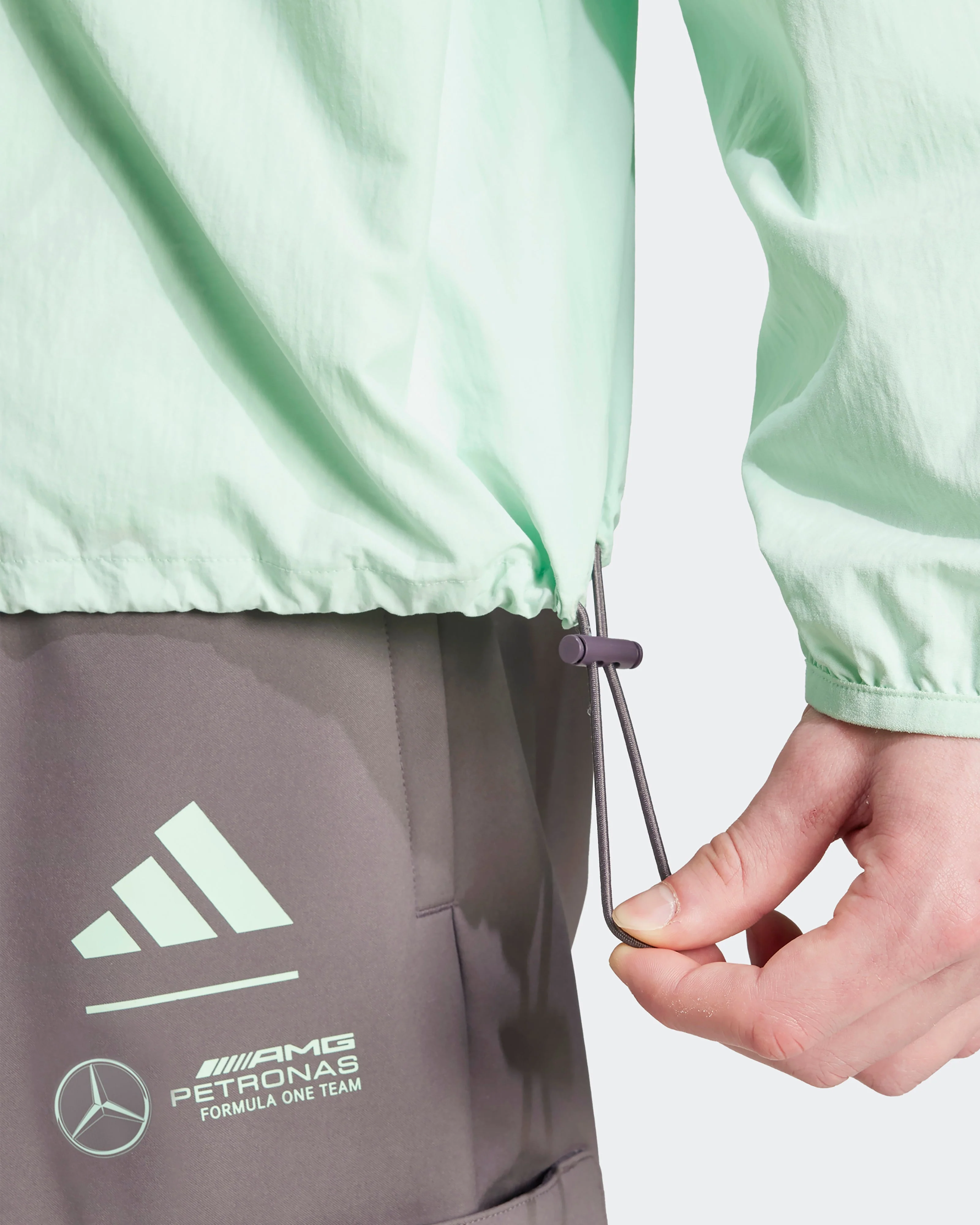 Mens Premium Woven Windbreaker Green - Image 4