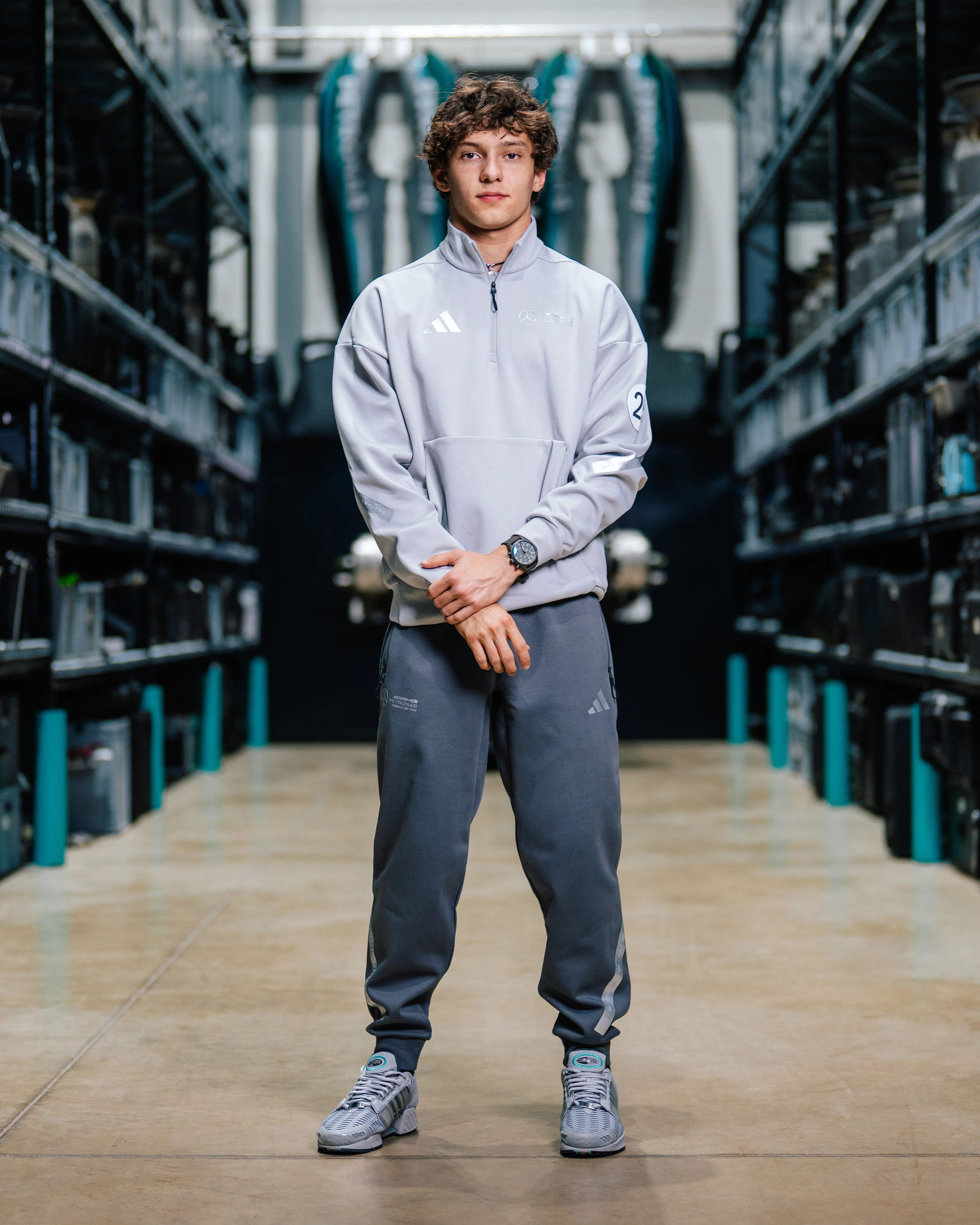 Mens Silver Arrows Joggers Grey - Image 2