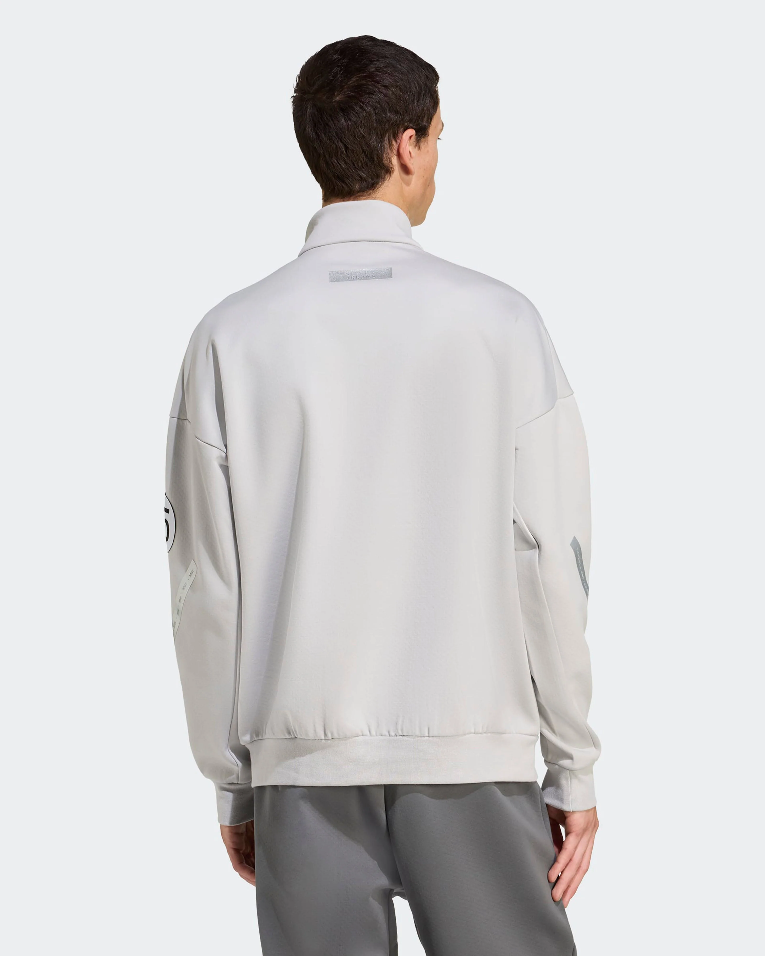 Mens Silver Arrows Quarter Zip Grey - Image 4